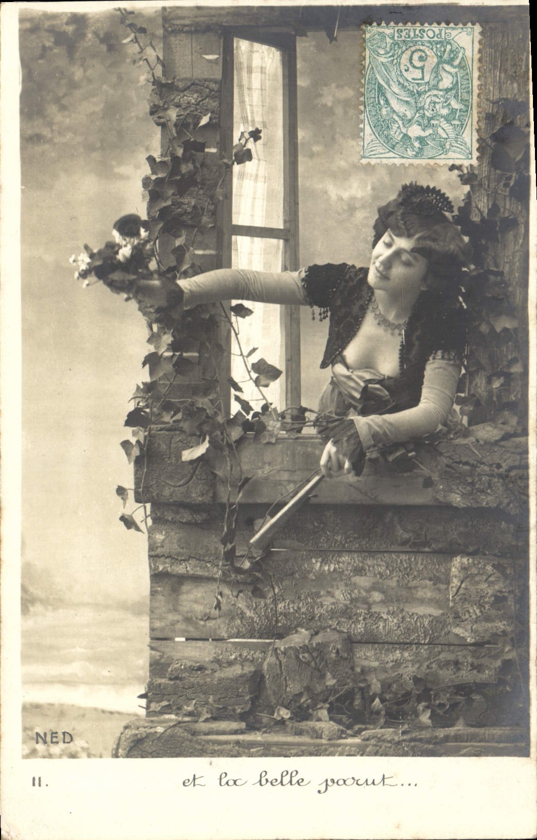 VINTAGE POSTCARD Fantasy Woman