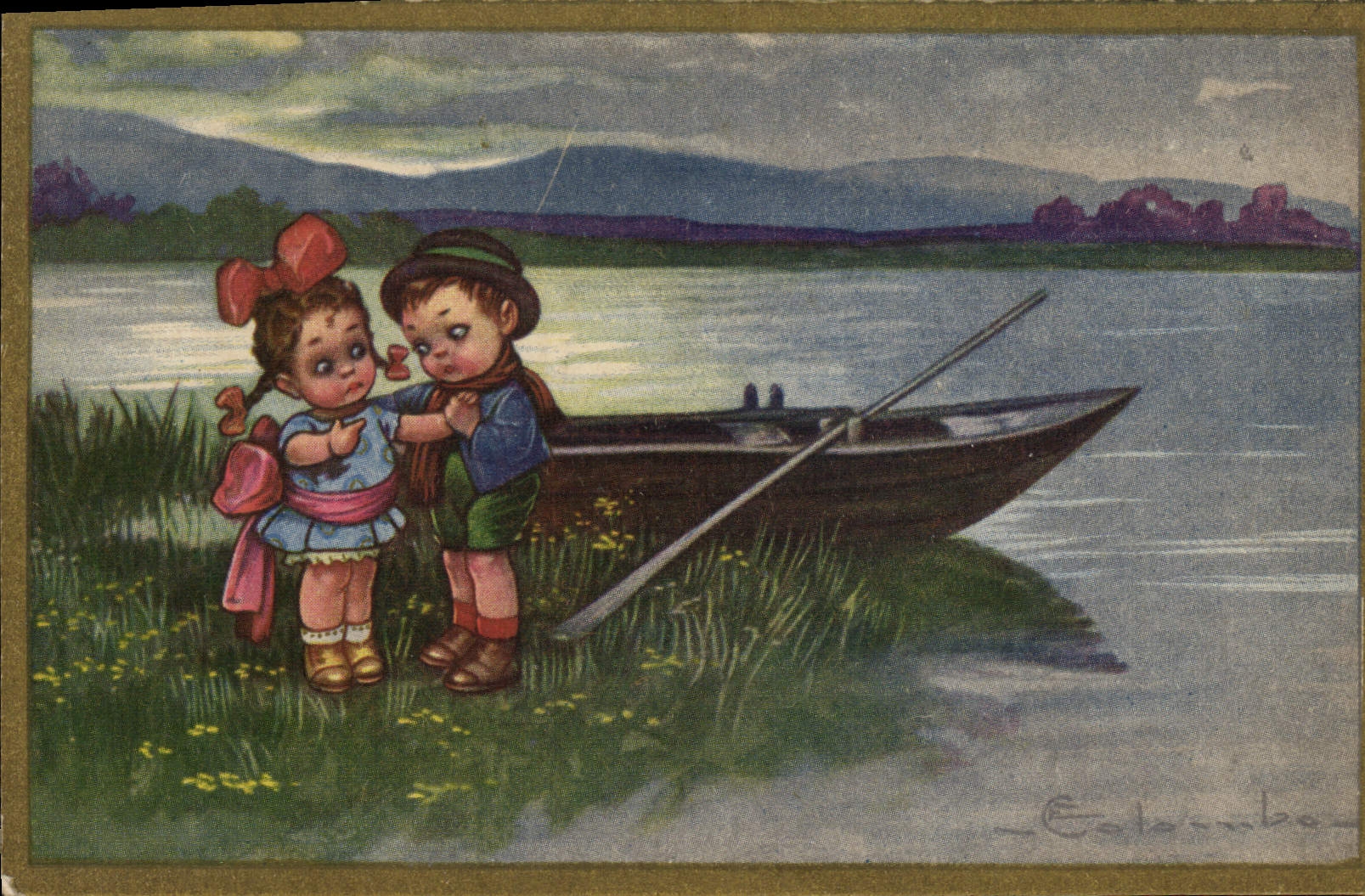 VINTAGE POSTCARD Fantasy Children