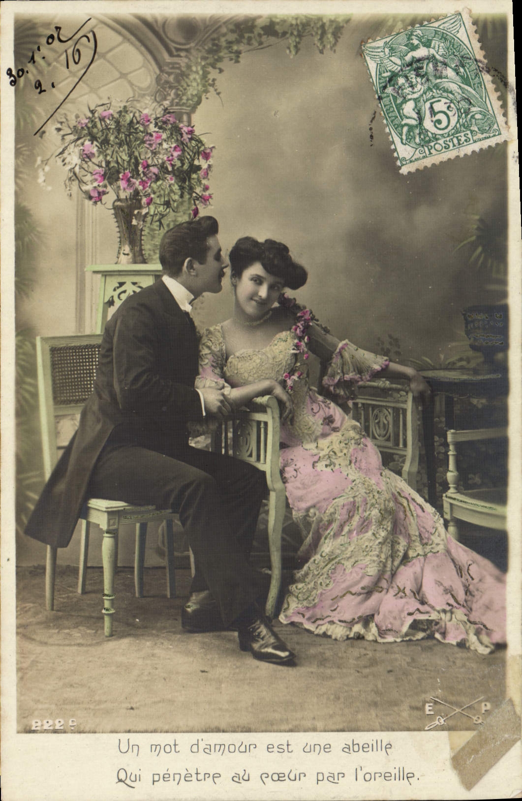 VINTAGE POSTCARD Fantasy Woman