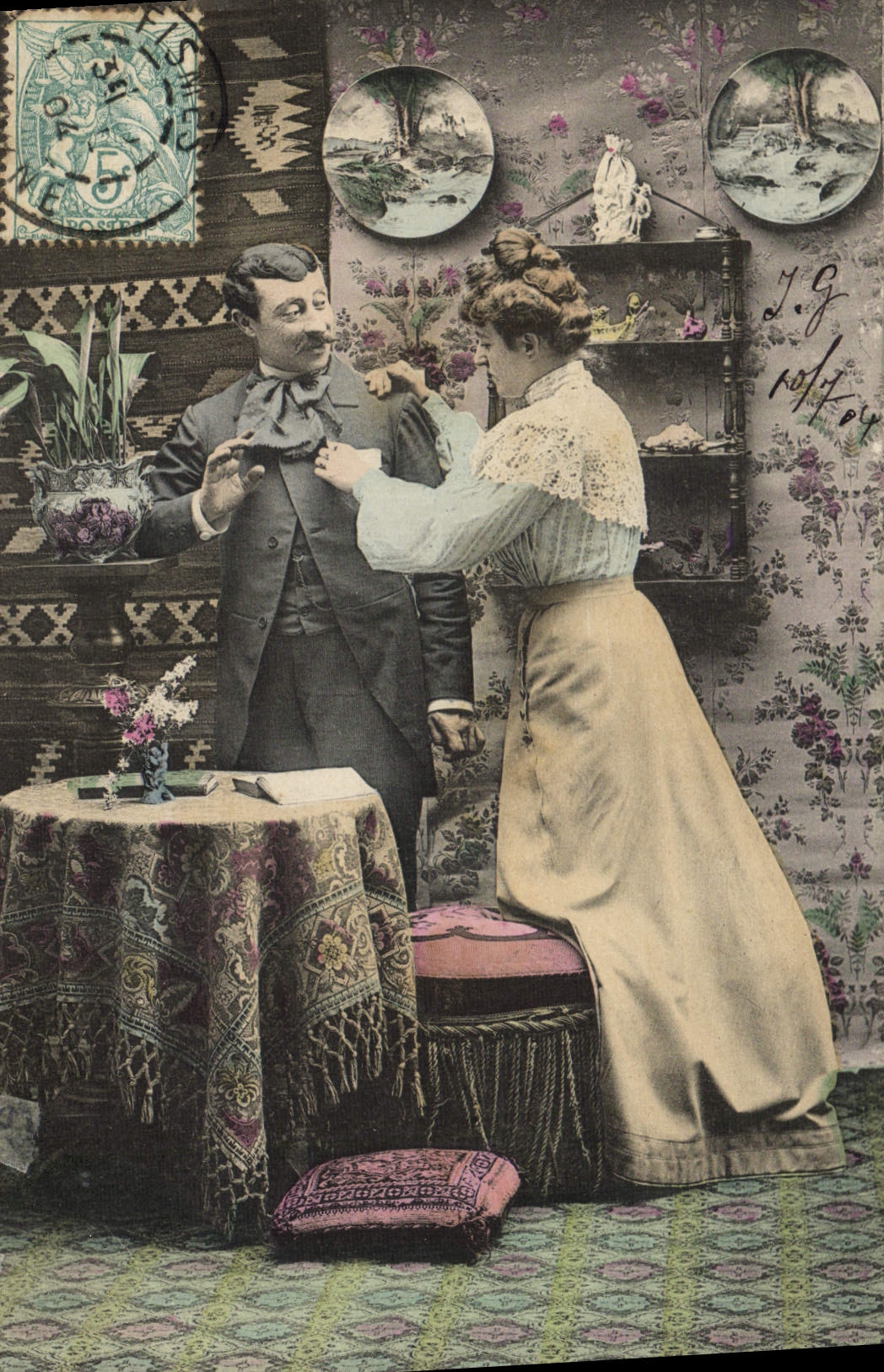 VINTAGE POSTCARD Fantasy Woman