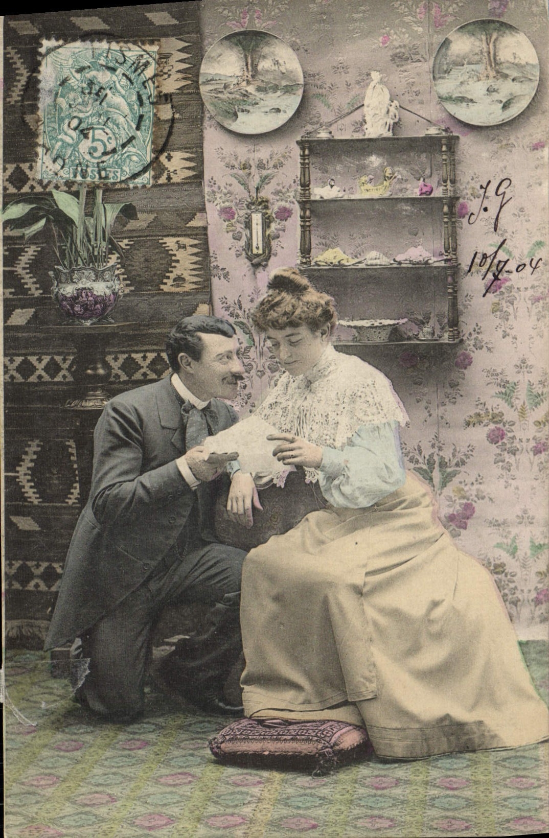 VINTAGE POSTCARD Fantasy Woman