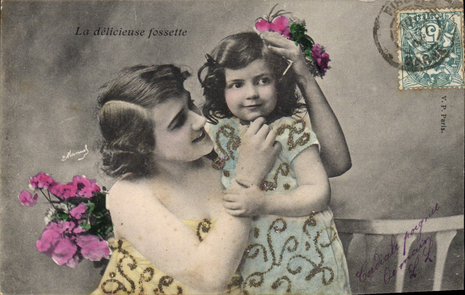 VINTAGE POSTCARD Fantasy Child wife