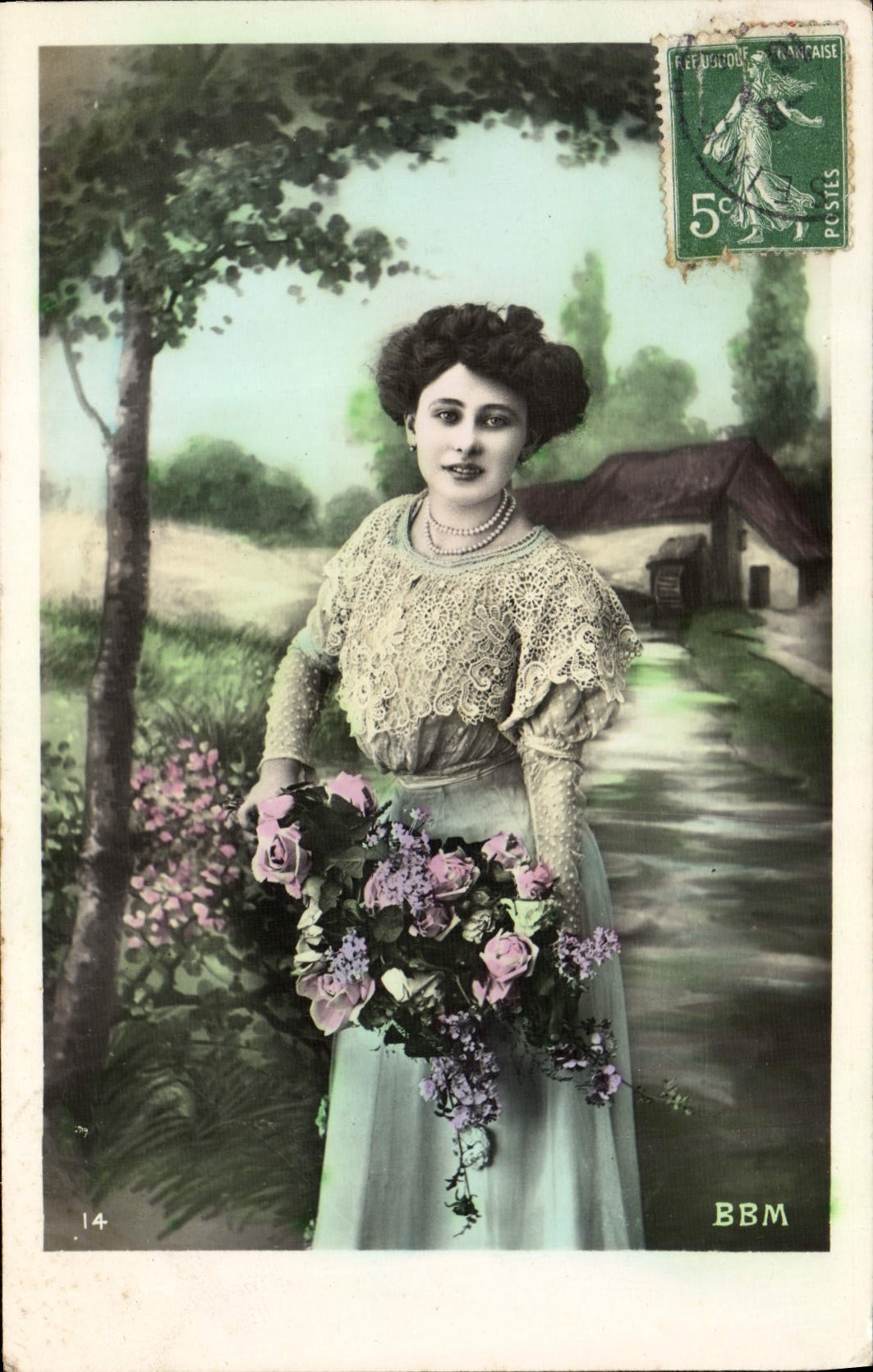 VINTAGE POSTCARD Fantasy Woman