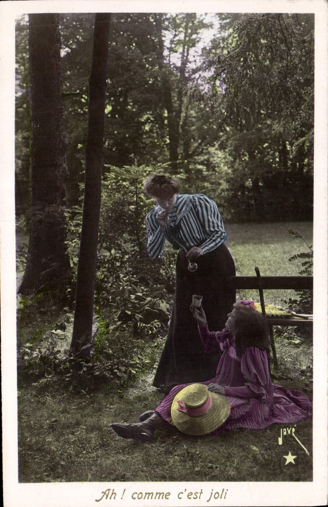 VINTAGE POSTCARD Fantasy Child wife