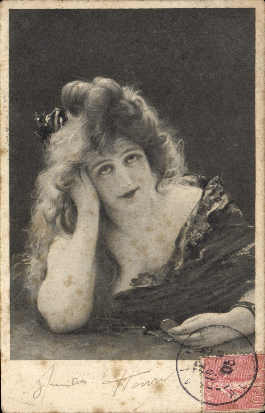 VINTAGE POSTCARD Fantasy Woman