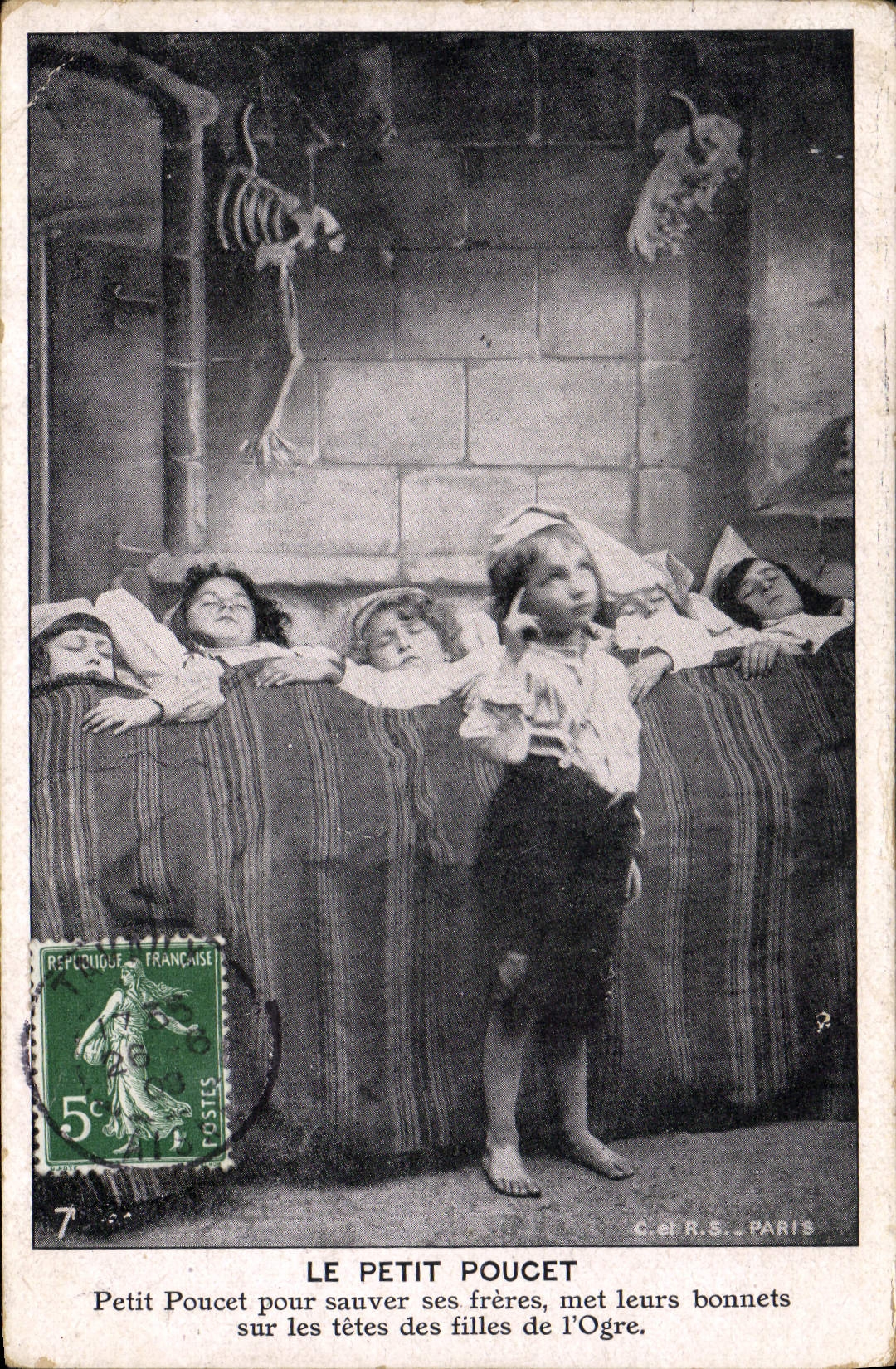 CPA Fantaisie Enfant Le petit poucet Ogre