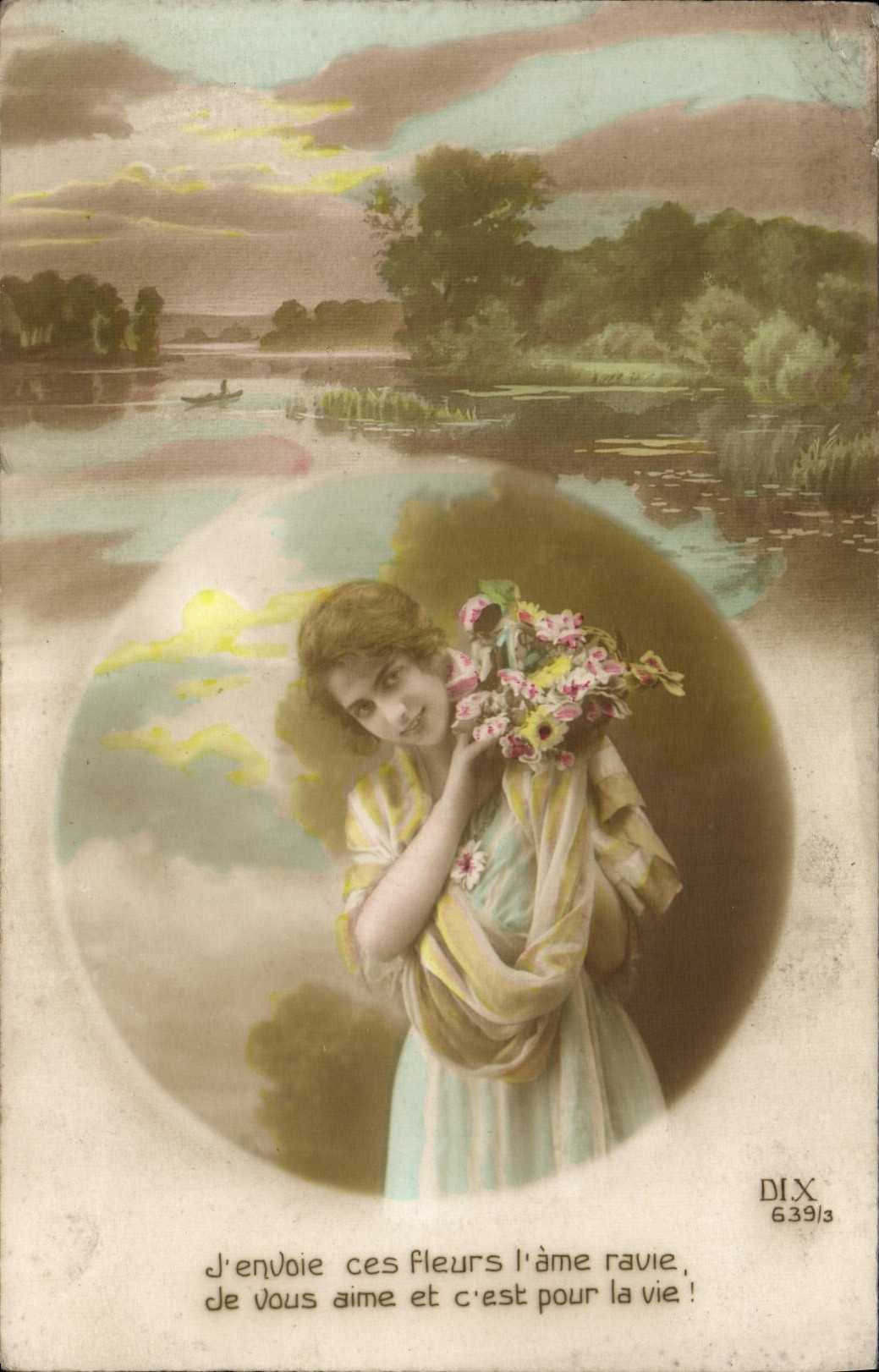 VINTAGE POSTCARD Fantasy Woman