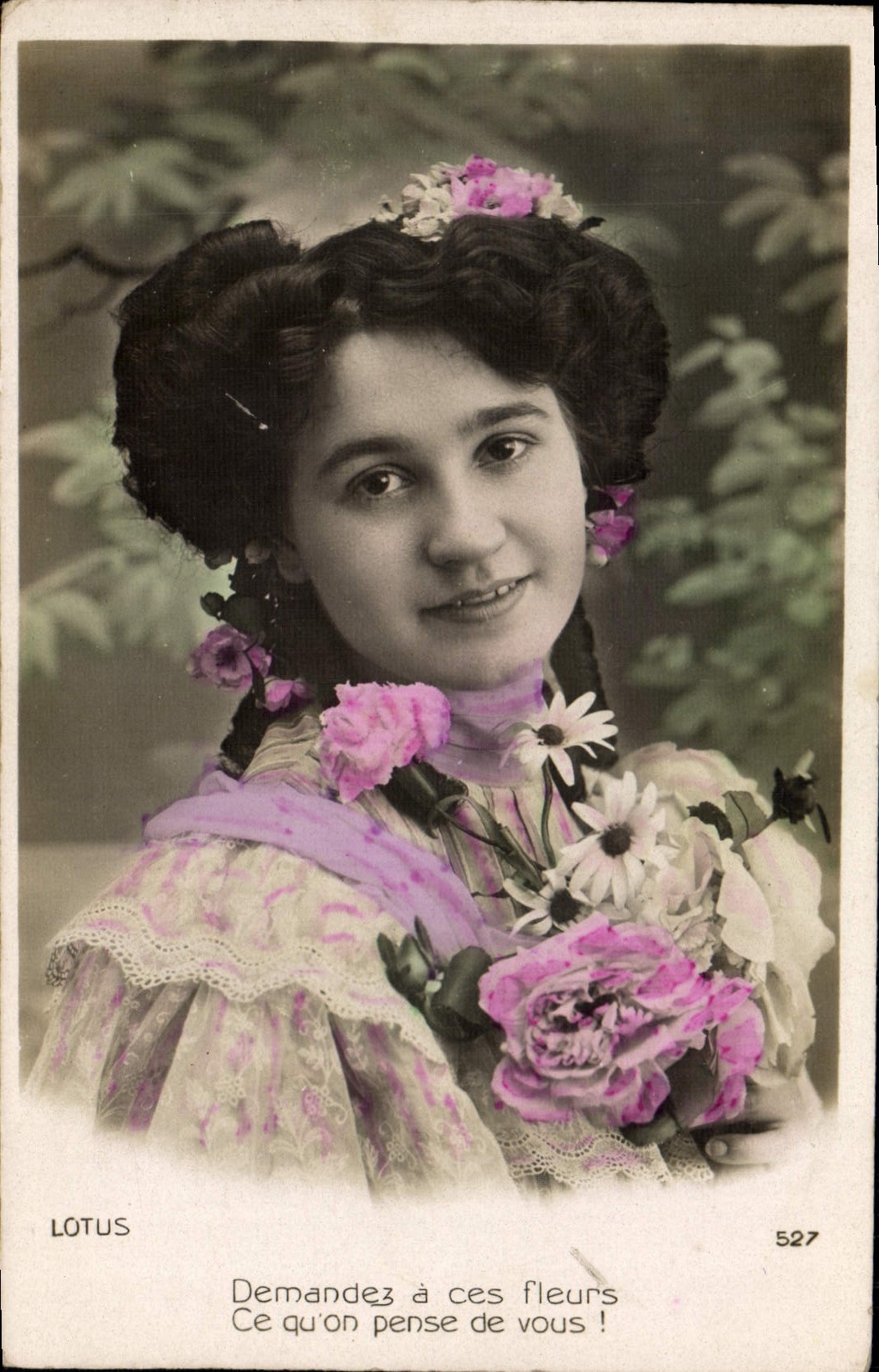 VINTAGE POSTCARD Fantasy Woman