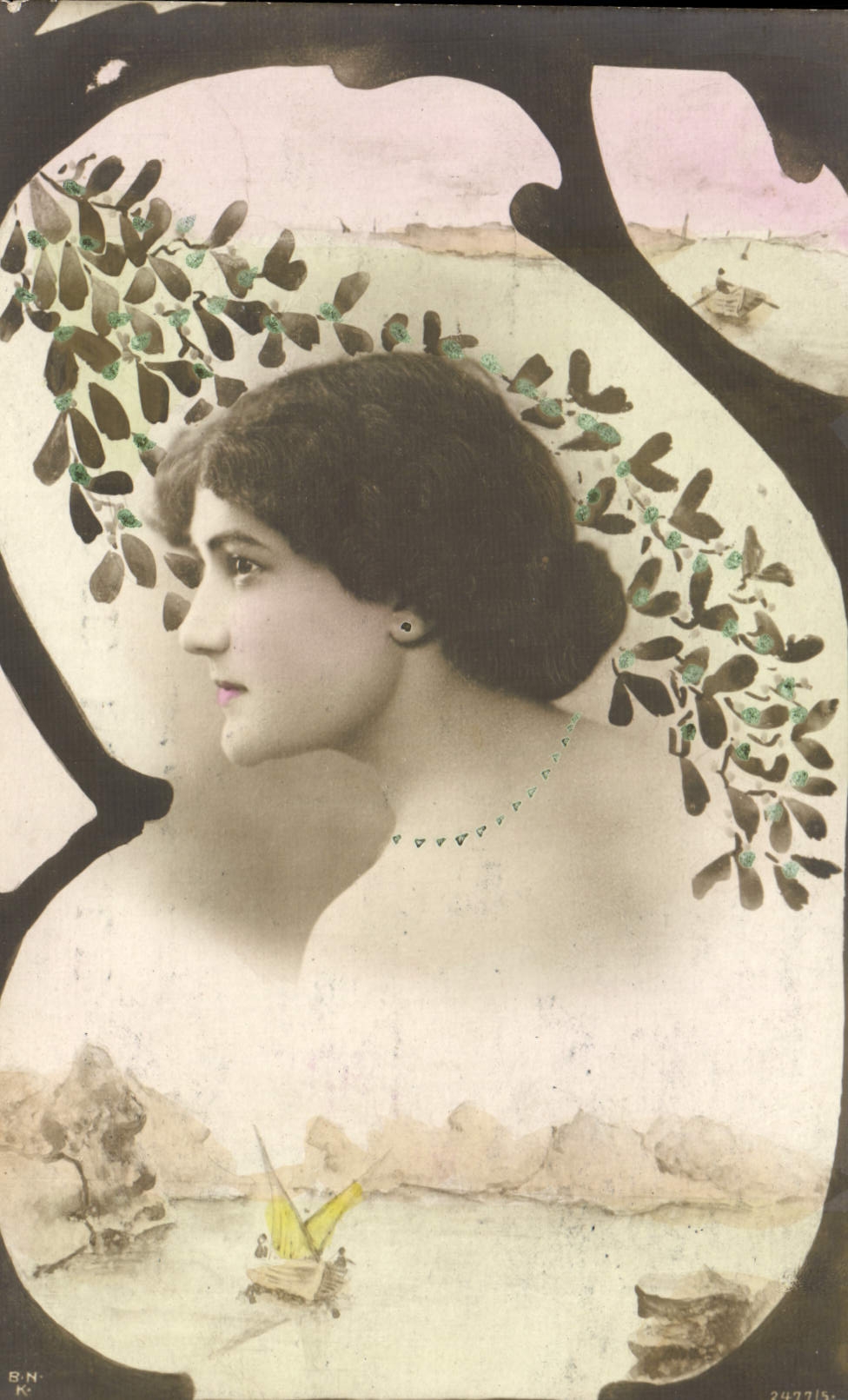 VINTAGE POSTCARD Fantasy Woman