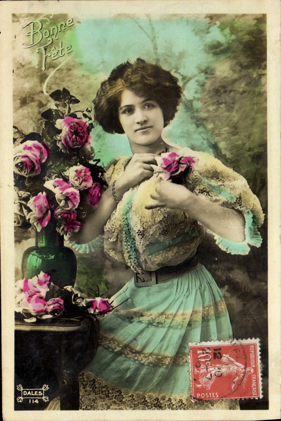 VINTAGE POSTCARD Fantasy Woman