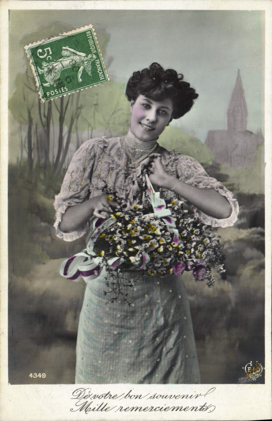 VINTAGE POSTCARD Fantasy Woman