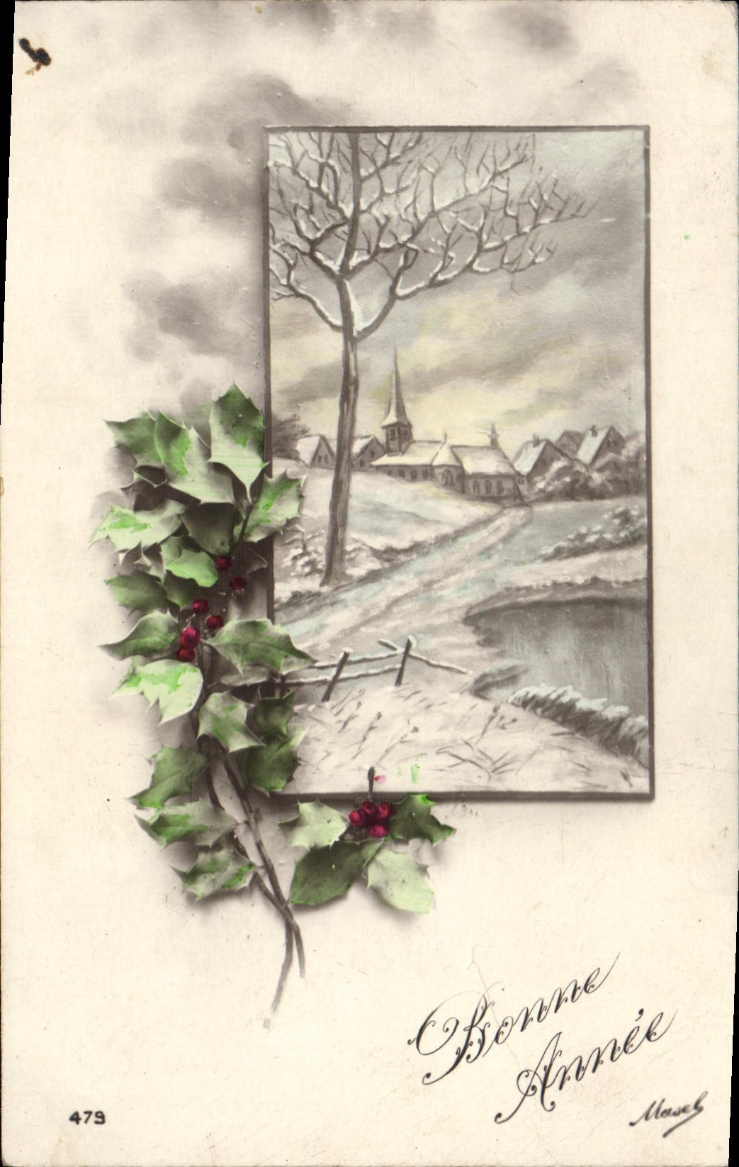VINTAGE POSTCARD Fantasy Happy New Year