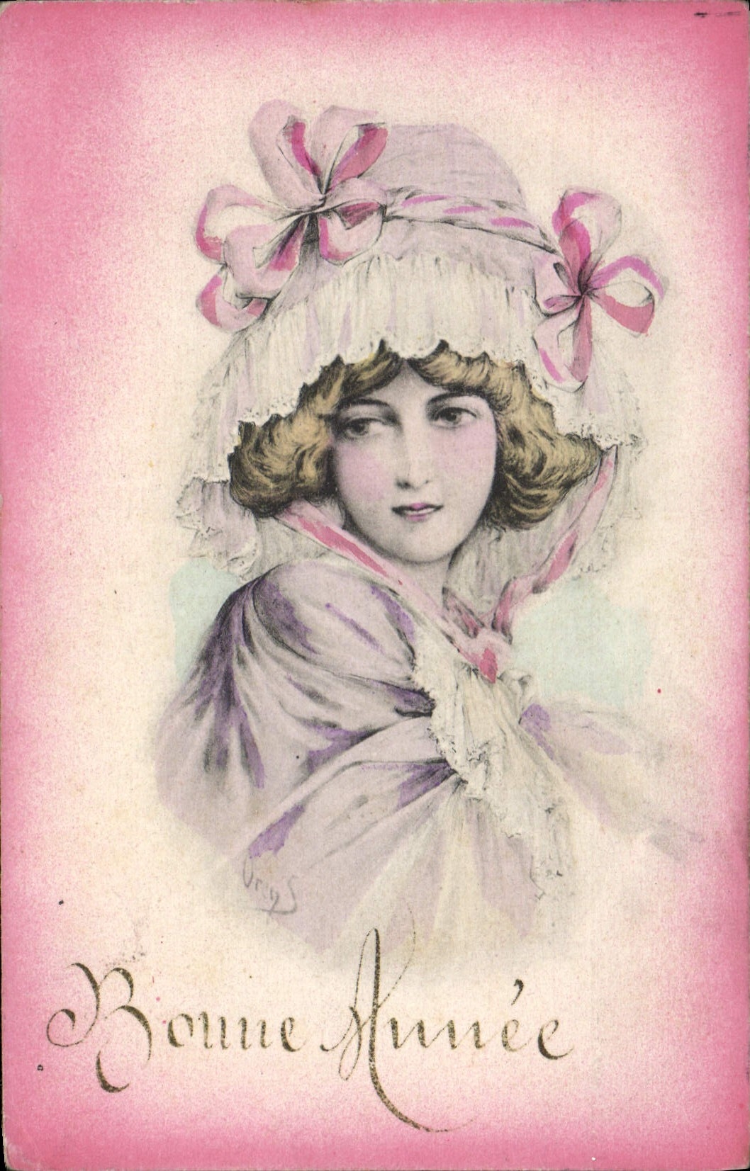 VINTAGE POSTCARD Fantasy Woman
