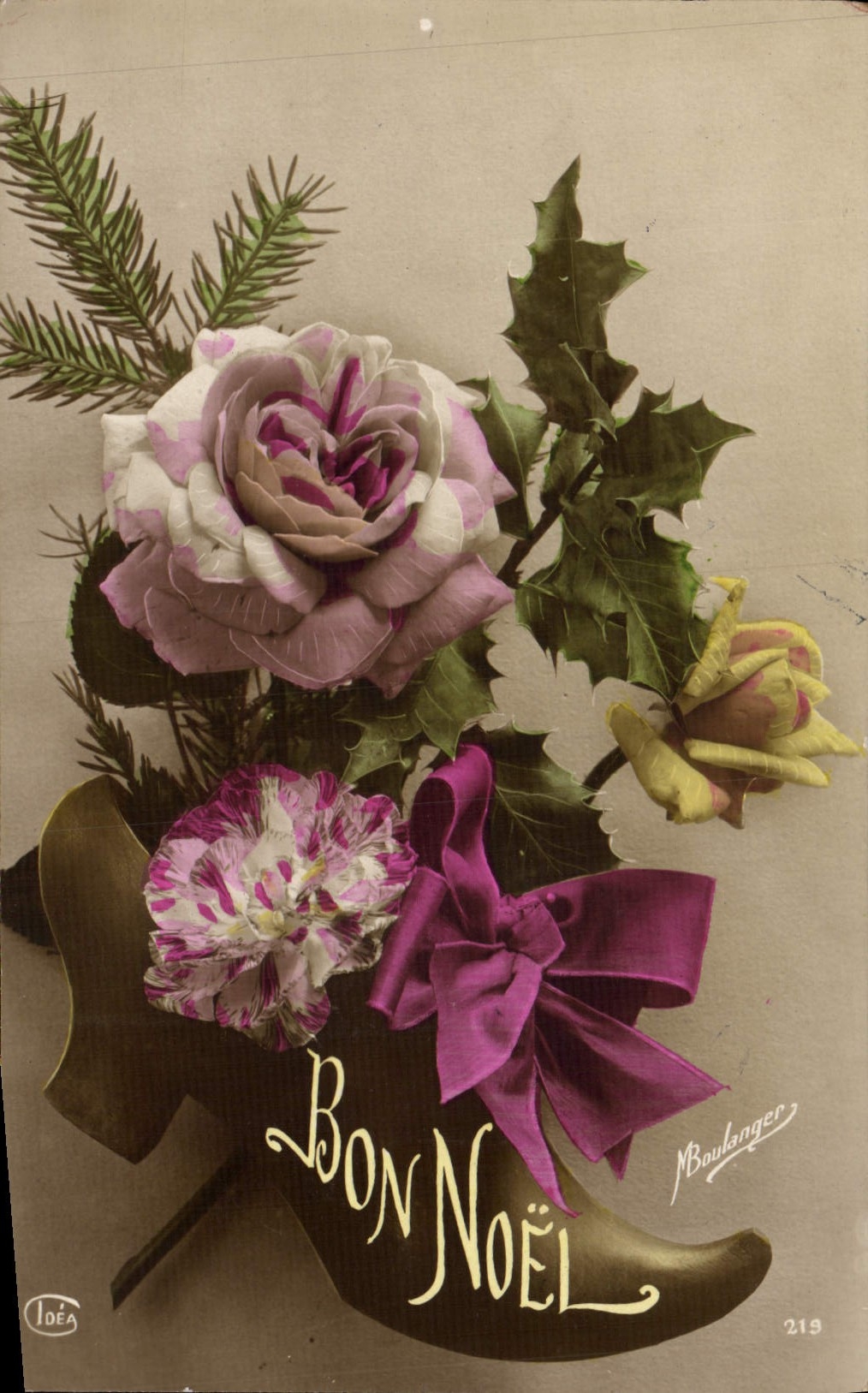 La fantasía de la POSTAL de la VENDIMIA florece el zapato