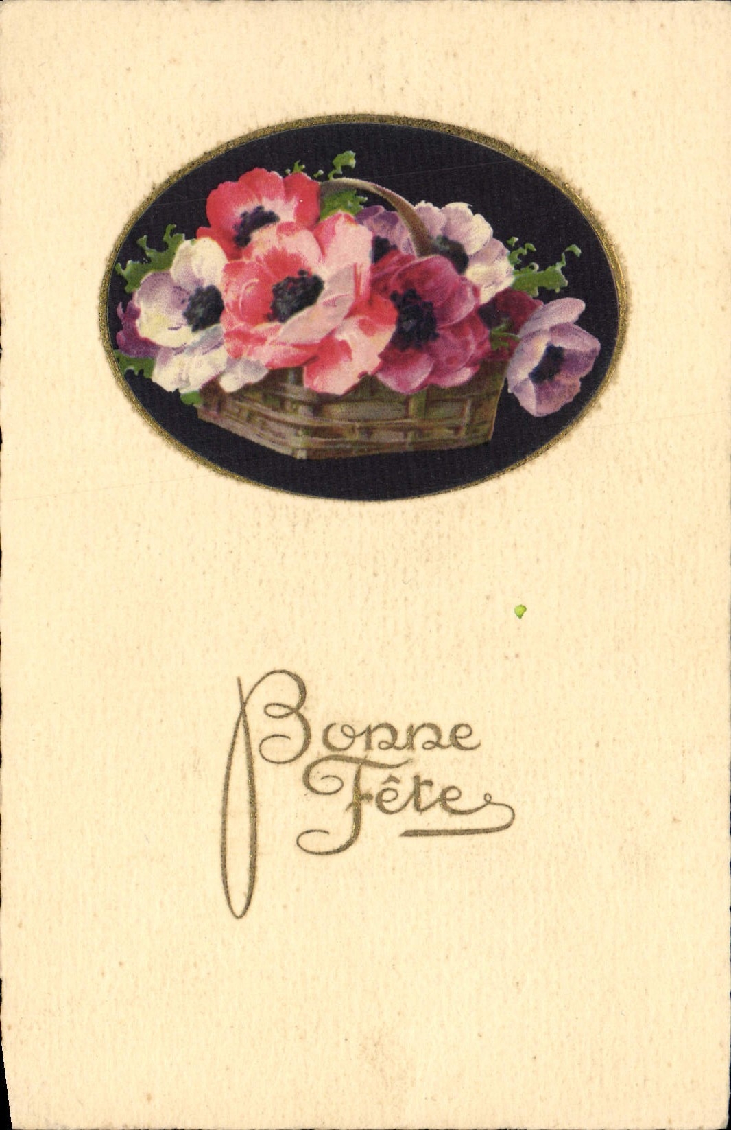 Flores de la fantasía de la POSTAL de la VENDIMIA