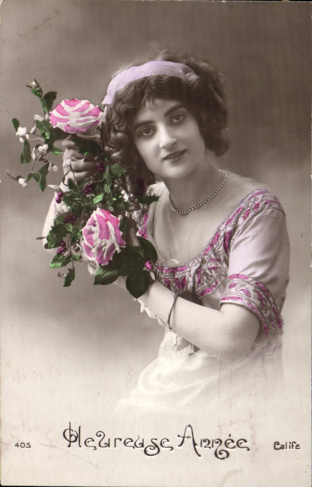 VINTAGE POSTCARD Fantasy Woman