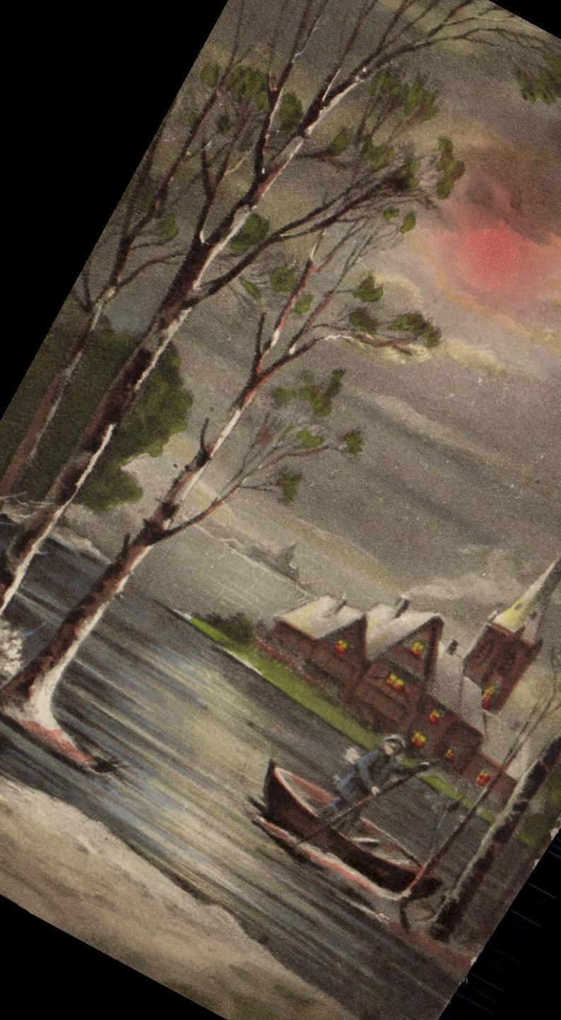 VINTAGE POSTCARD Fantasy Bonen year