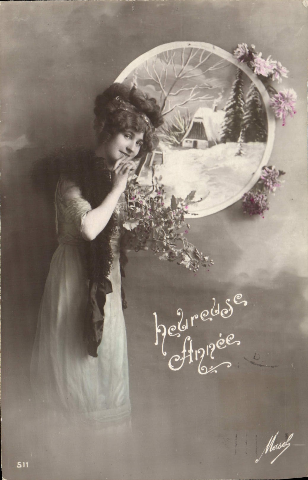 VINTAGE POSTCARD Fantasy Woman