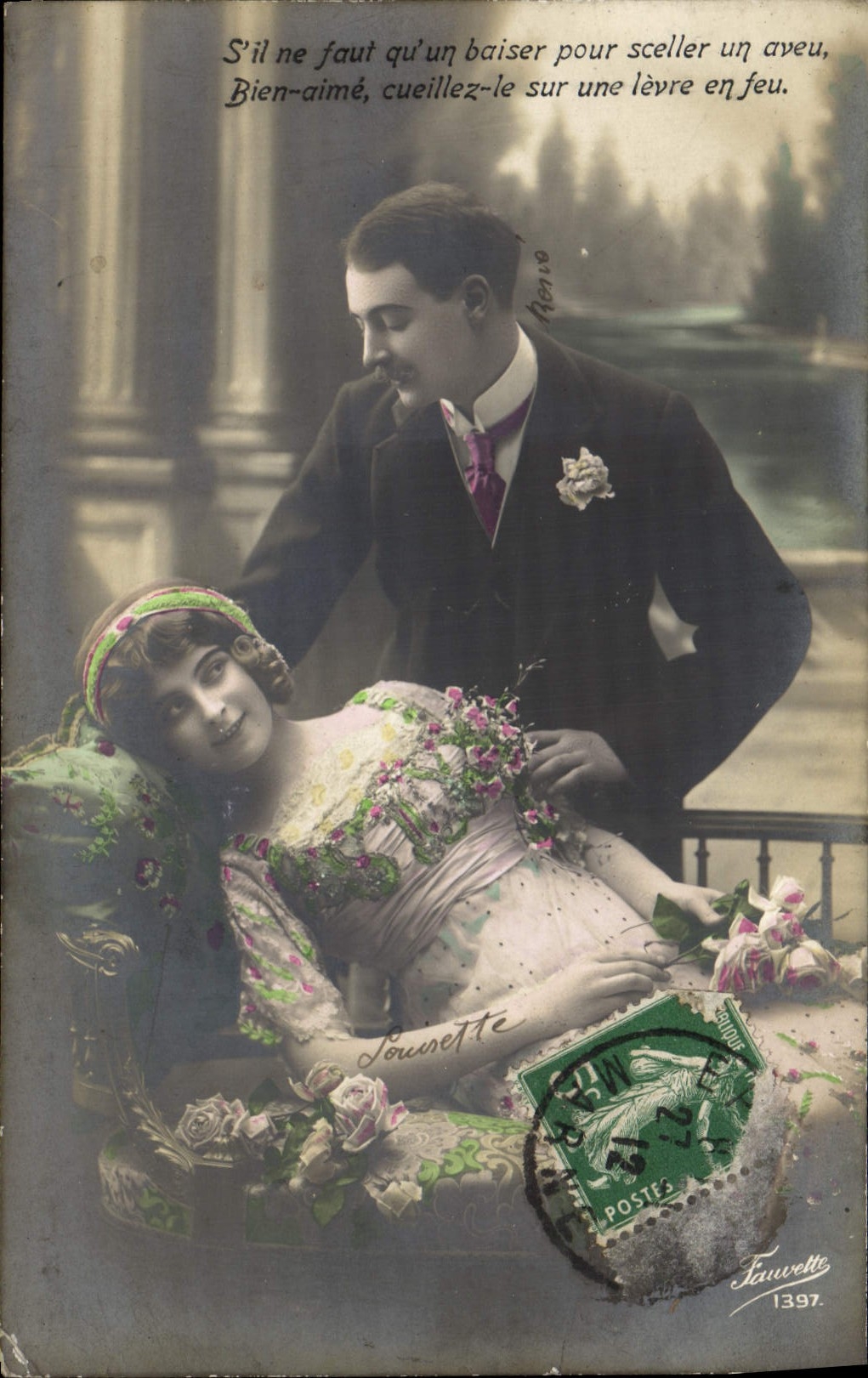 VINTAGE POSTCARD Fantasy Woman