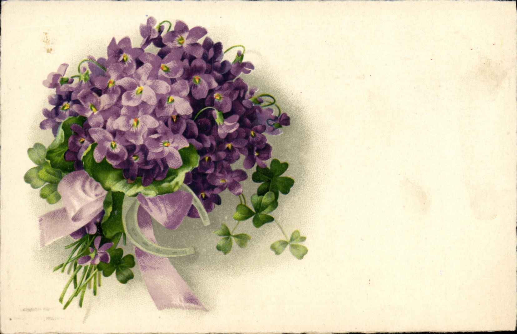Flores de la fantasía de la POSTAL de la VENDIMIA