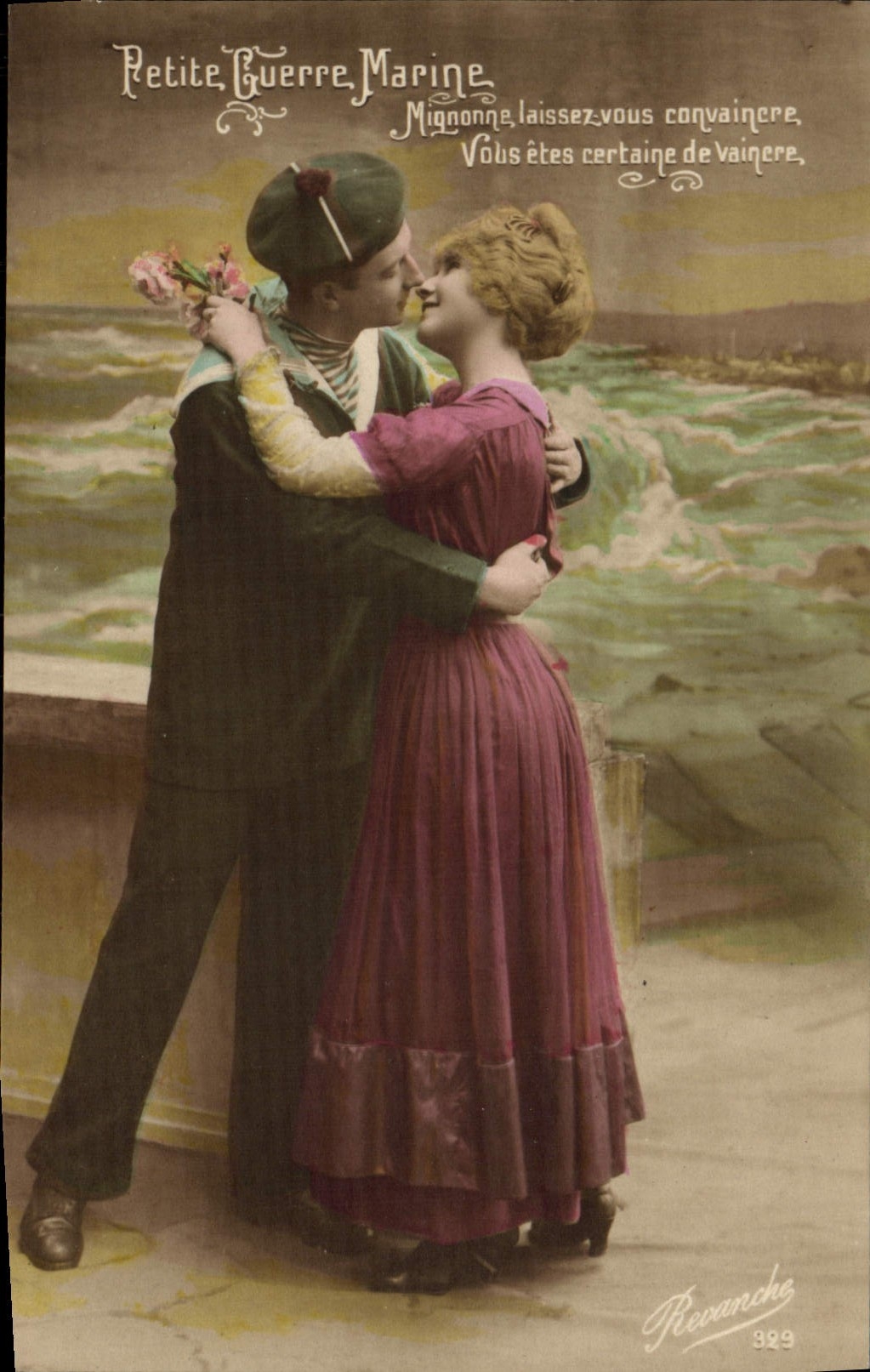 VINTAGE POSTCARD Fantasy Woman Sailor