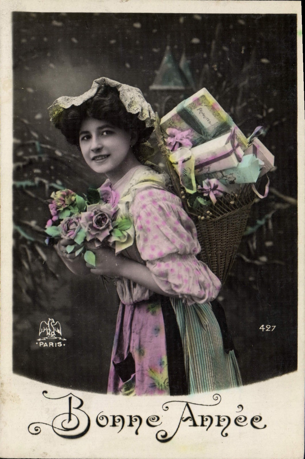 VINTAGE POSTCARD Fantasy Woman