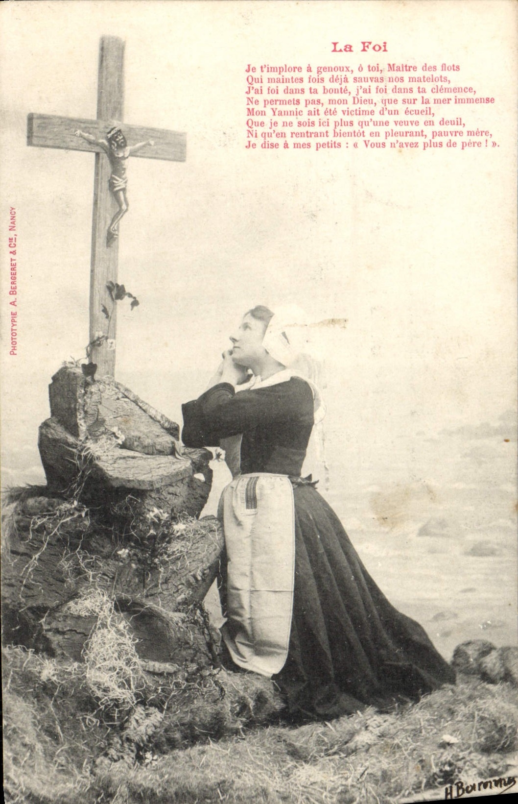 CPA Fantaisie Femme La foi 