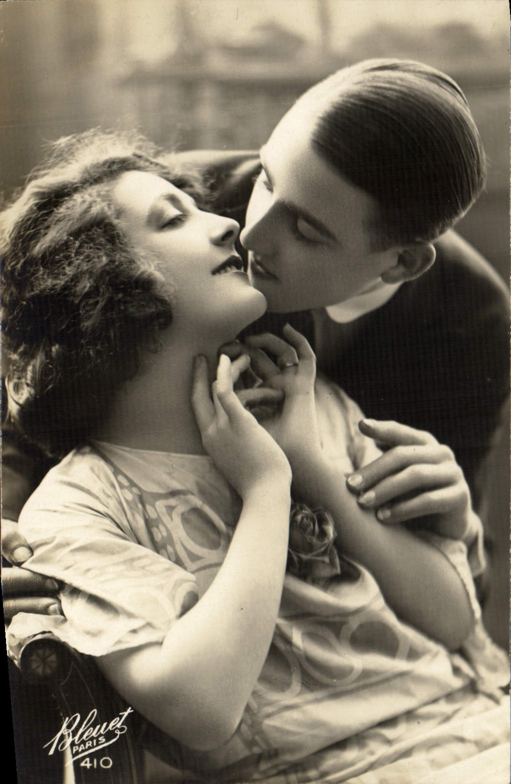 Mujer de la fantasía de la POSTAL de la VENDIMIA