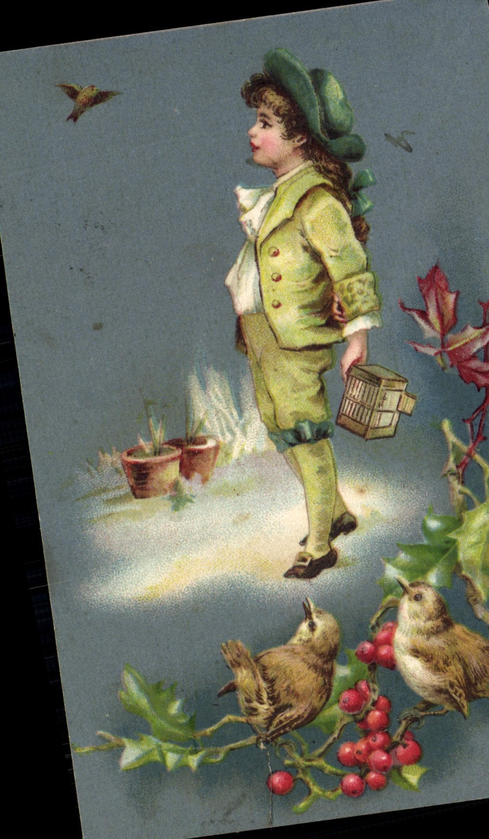 CPA Fantaisie Enfant Oiseaux