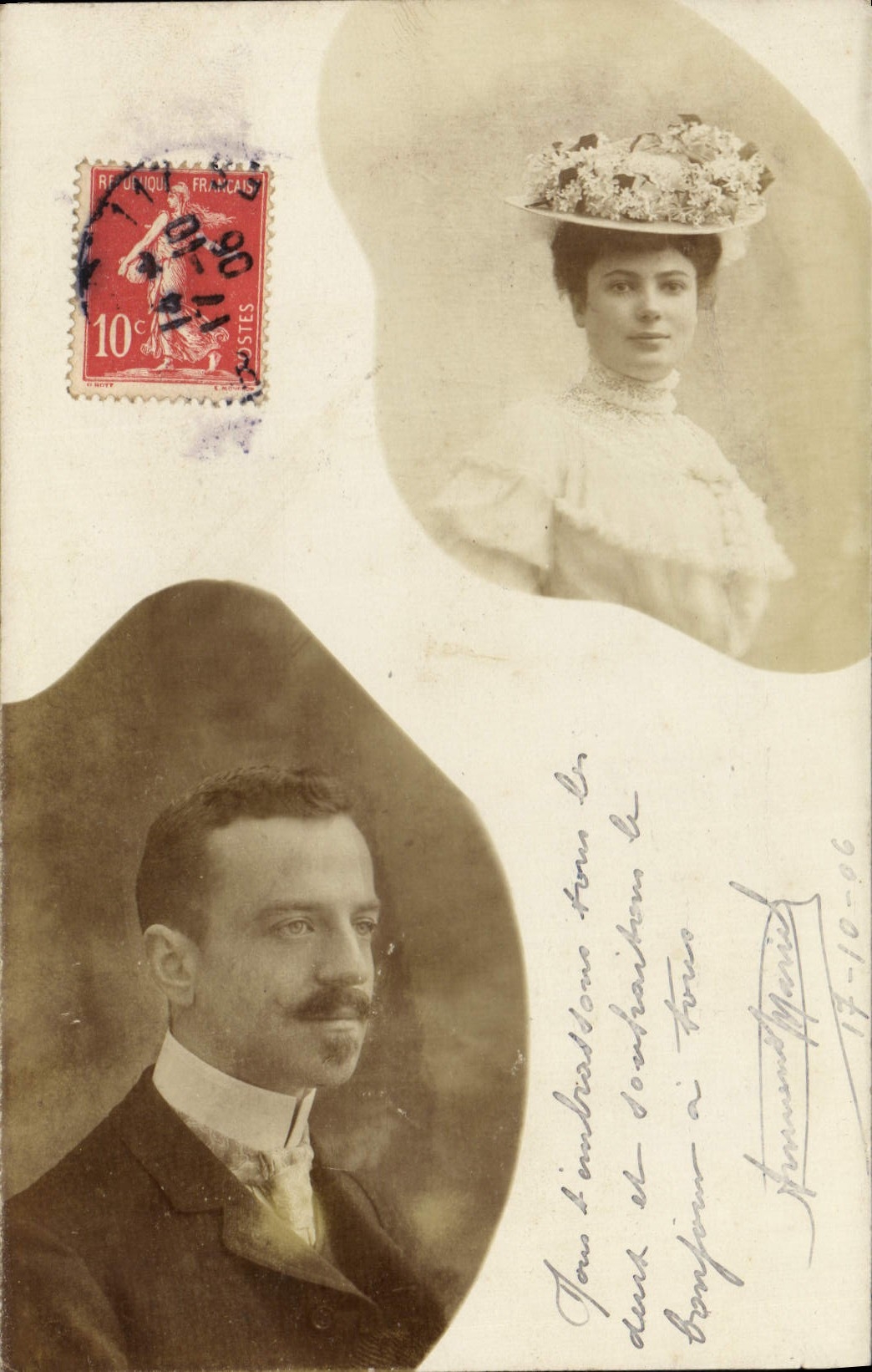 Mujer de la fantasía de la POSTAL de la VENDIMIA