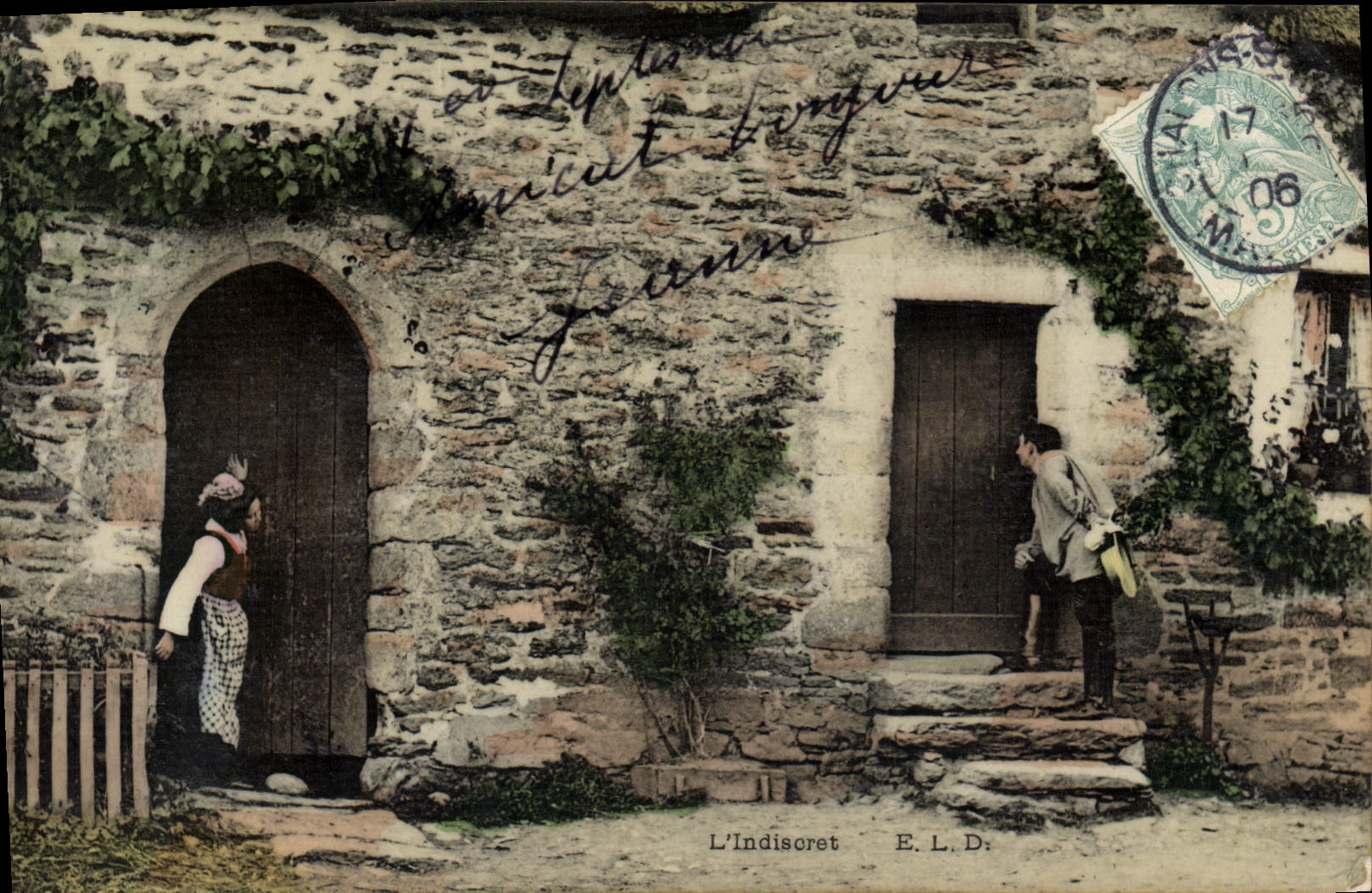 CPA Folklore L'indiscret