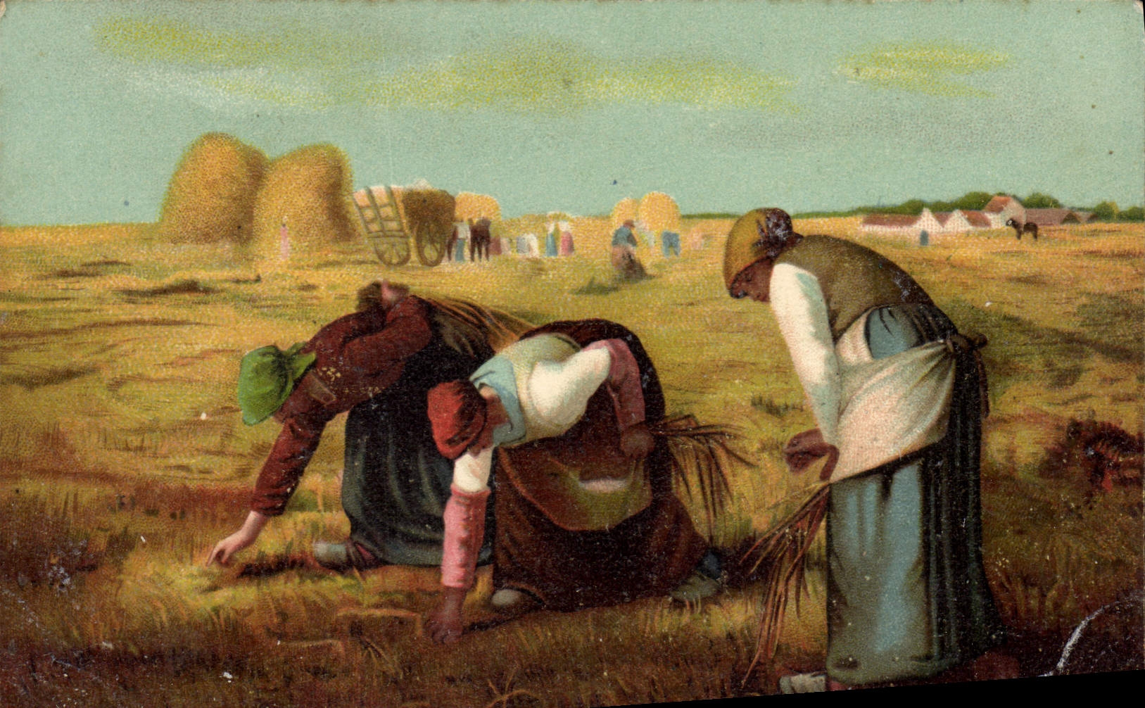 VINTAGE POSTCARD Glaneuses Fantasy