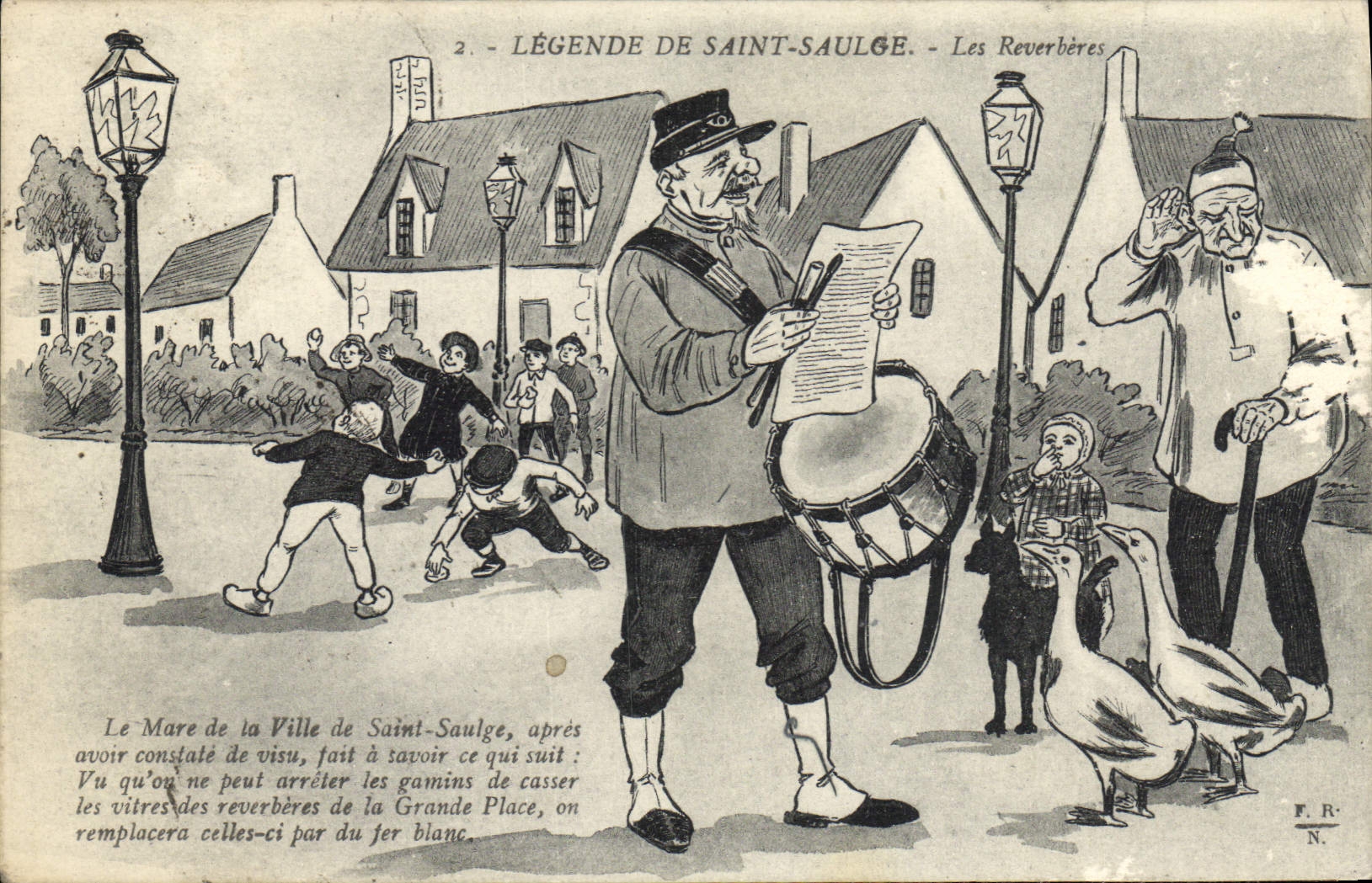 CPA Fantaisie Legende de Saint Saulge Les reverberes