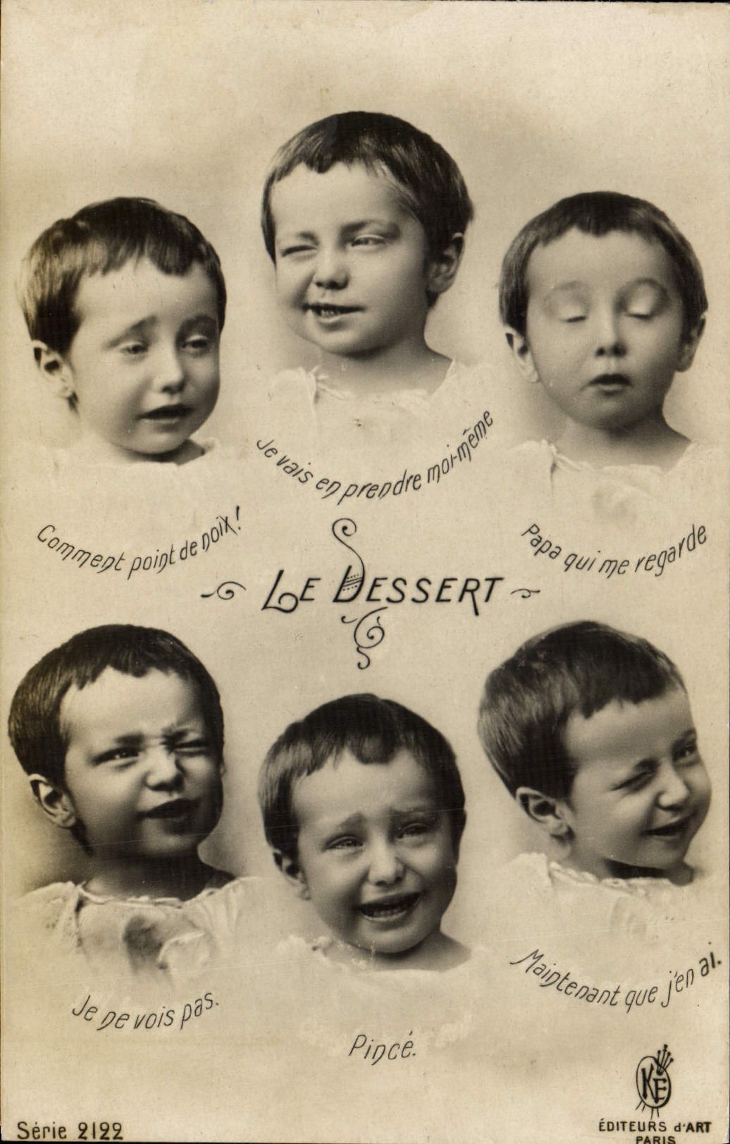 CPA Fantaisie Enfants Le dessert