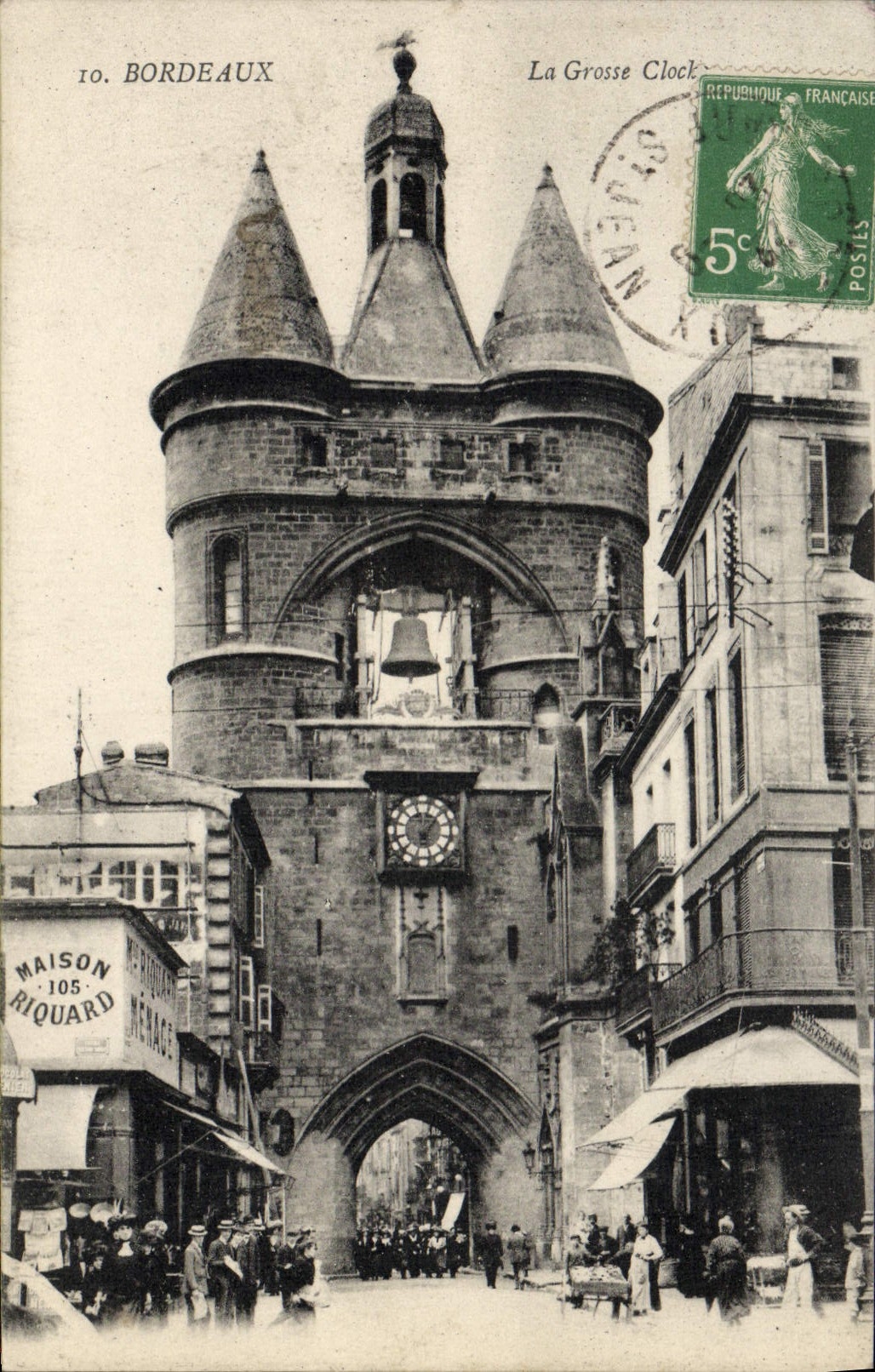 CPA Bordeaux La Grosse Cloche Maison Riquard