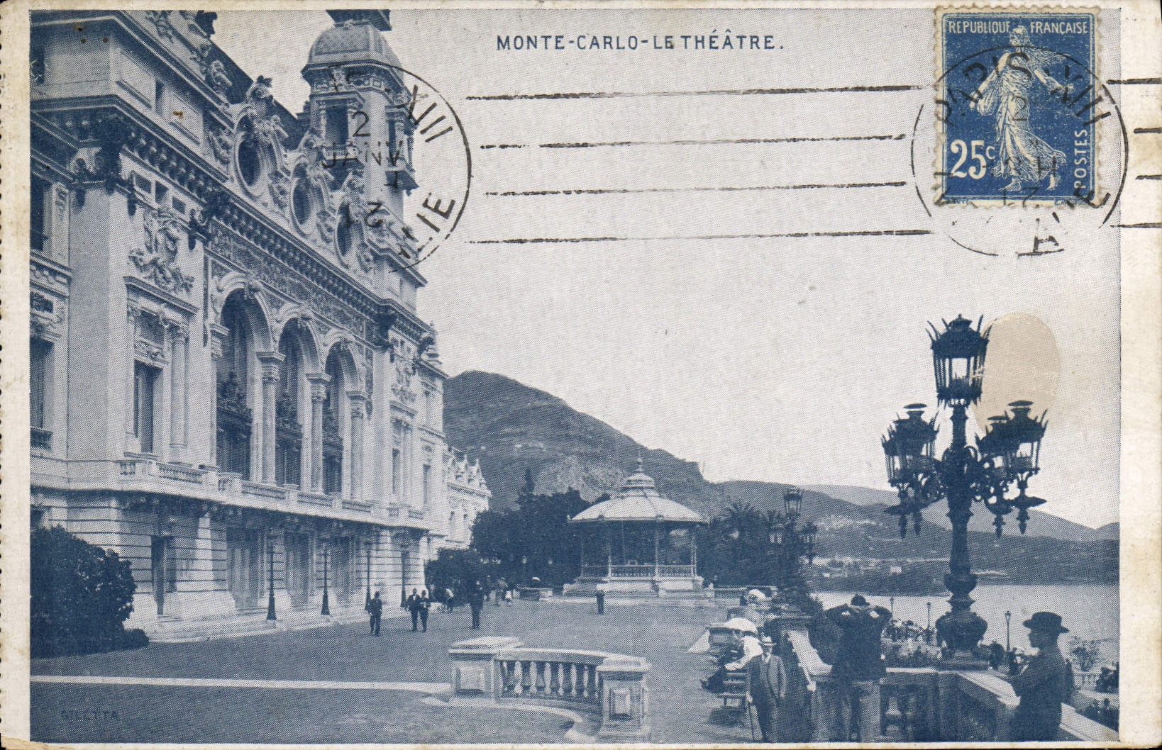 VINTAGE POSTCARD Monte Carlo the Theater