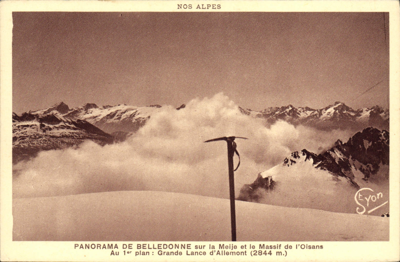 CPA Panorma De Belledonne Sur La Meije et le massif de l'Oisans Grande lance d'Allemont