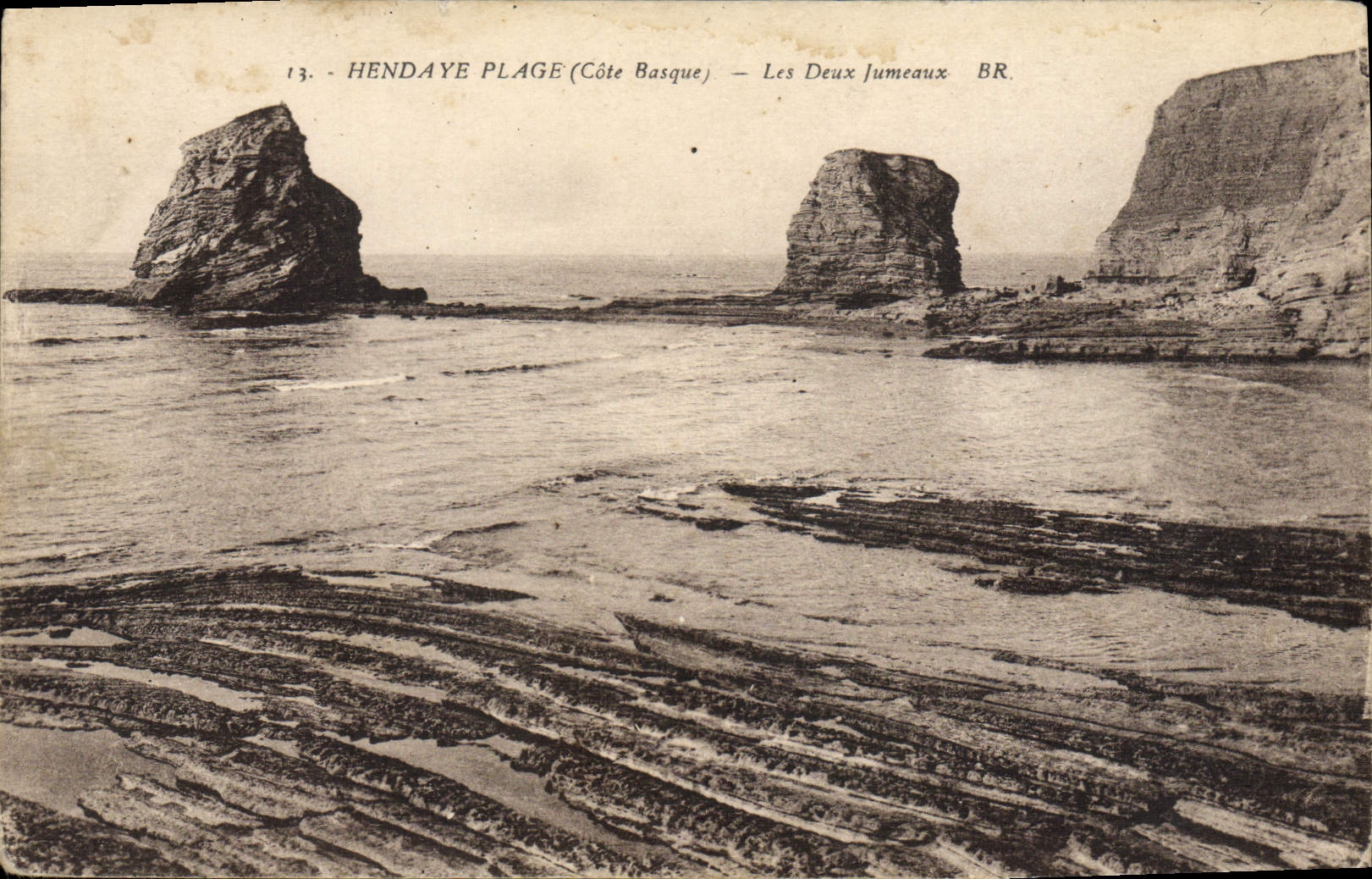 CPA Hendaye Plage Les Deux jumeaux