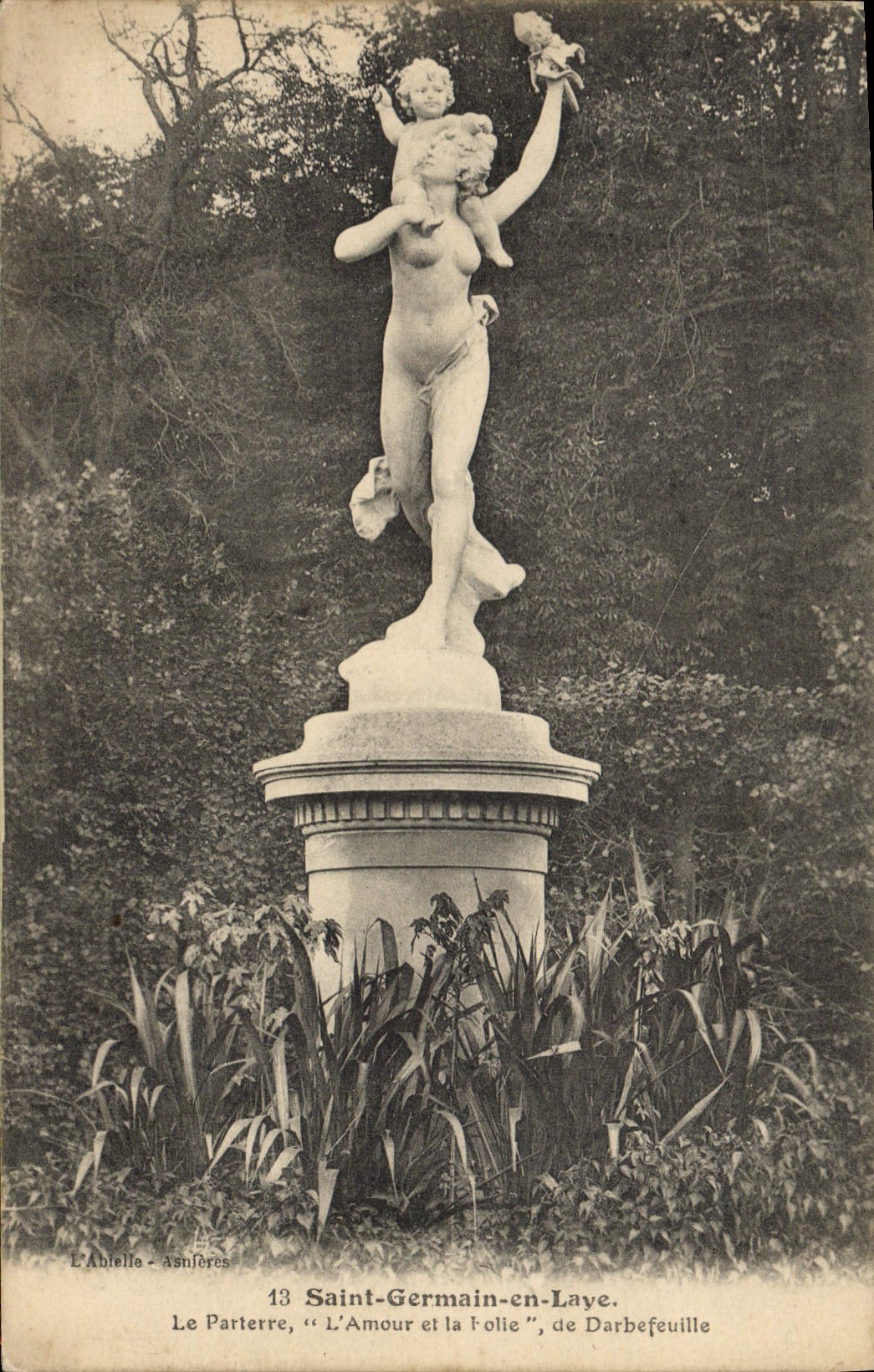 CPA Saint Germain en Laye Le parterre L'amour et la folie de Darbefeuille