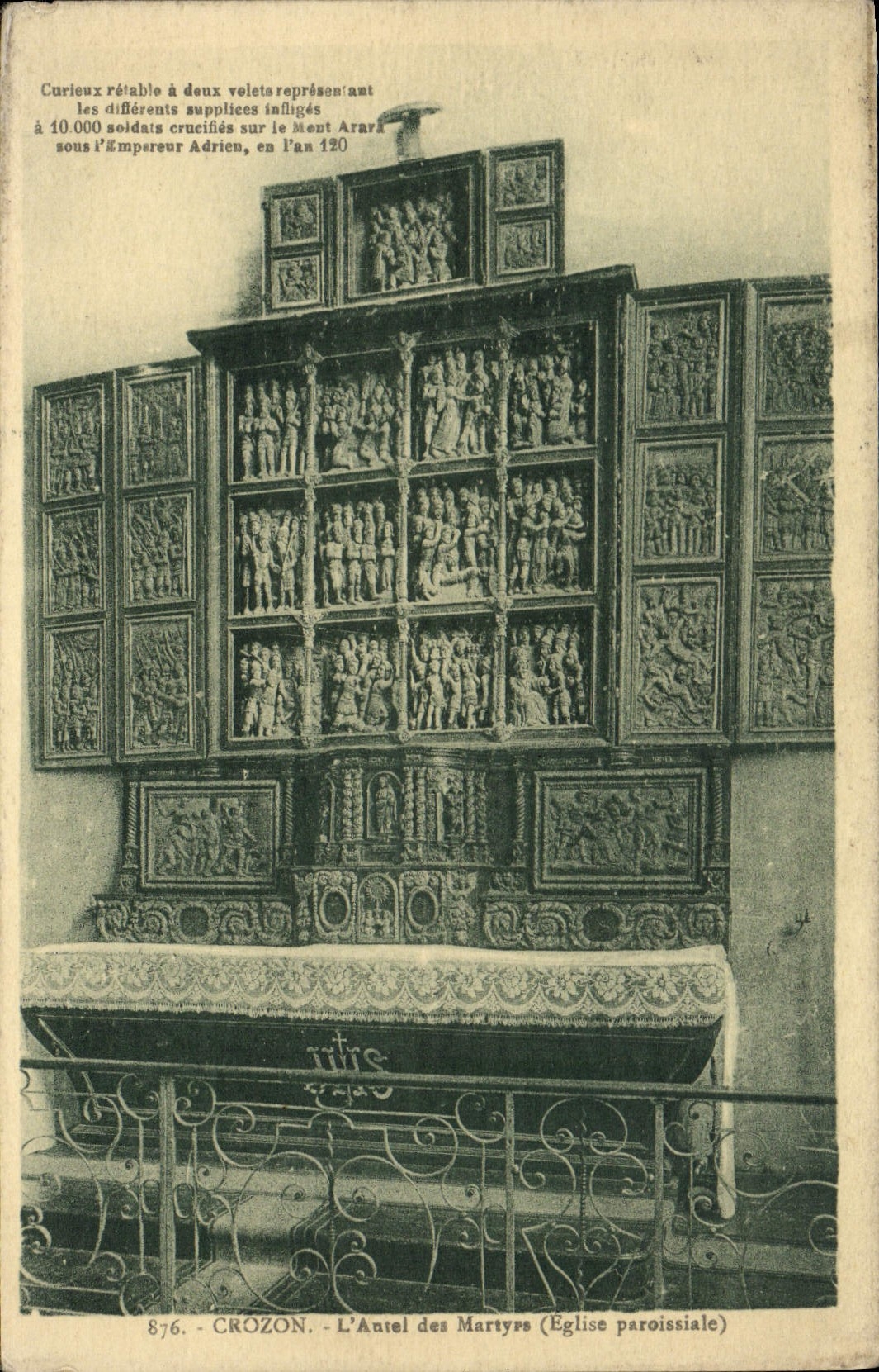 VINTAGE POSTCARD Crozon the Furnace bridge Of the Martyrs Parish church