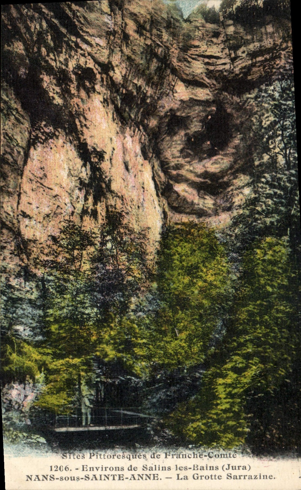 VINTAGE POSTCARD Picturesque Sites Of Frank Count Environs Saline Les Bains Nans under Sainte Anne the Sarrazine cave