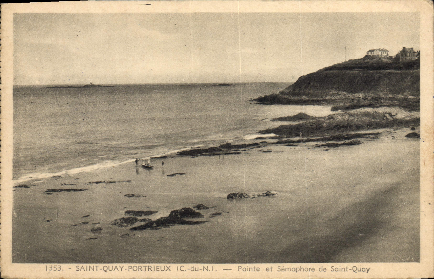 CPA Saint Quay Portrieux Pointe Et Semaphore De Saint Quay