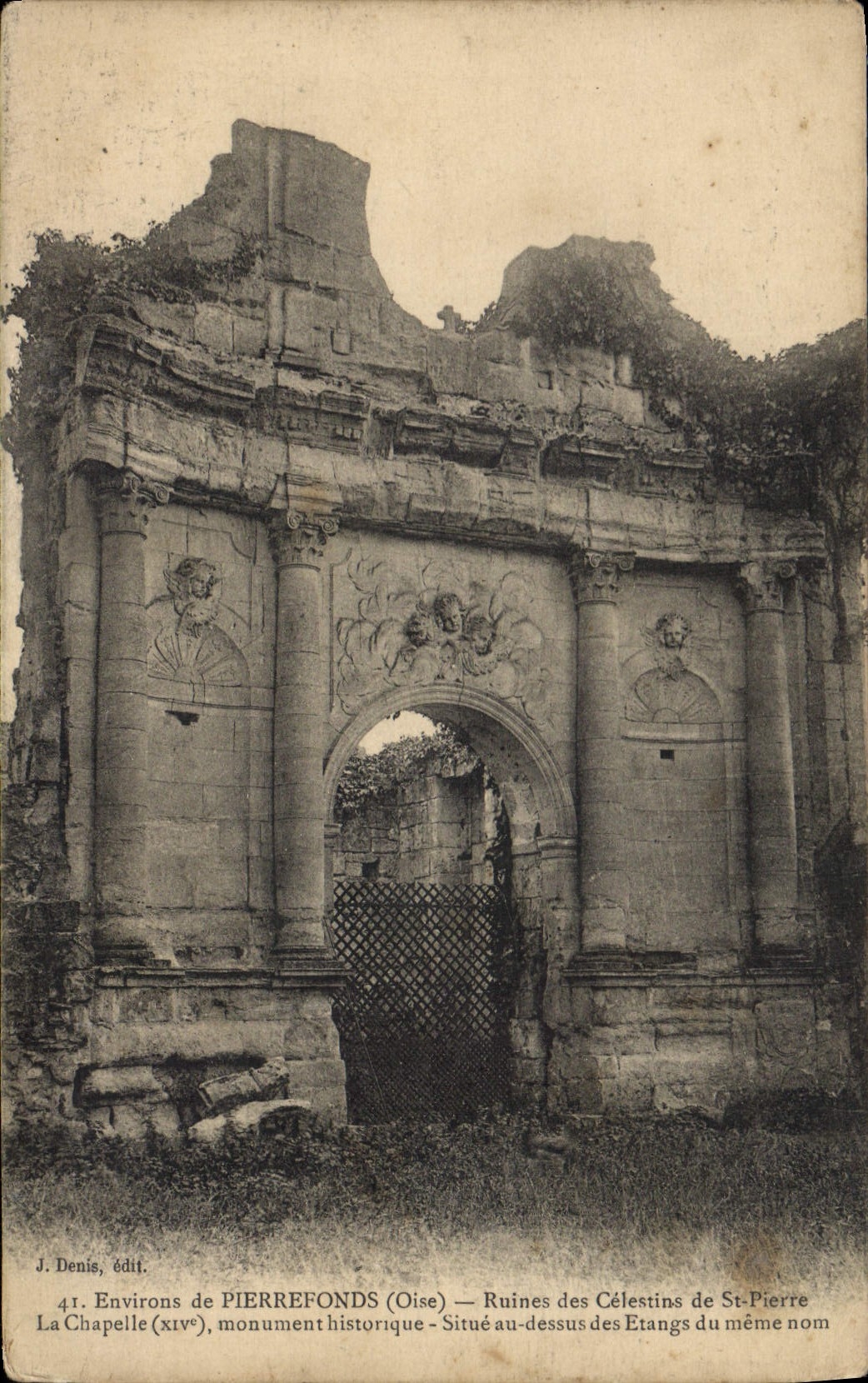 POSTAL Surroundings De Pierrefonds Ruins de la VENDIMIA de Celestins de St Pedro la cámara acorazada