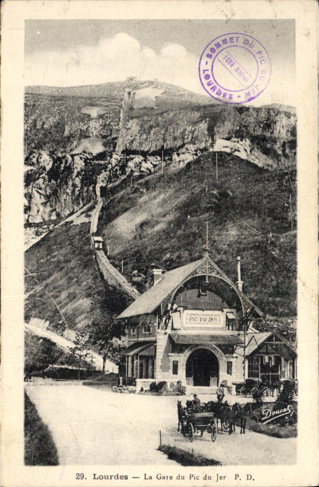 CPA Lourdes La Gare Du Pic Du Jer