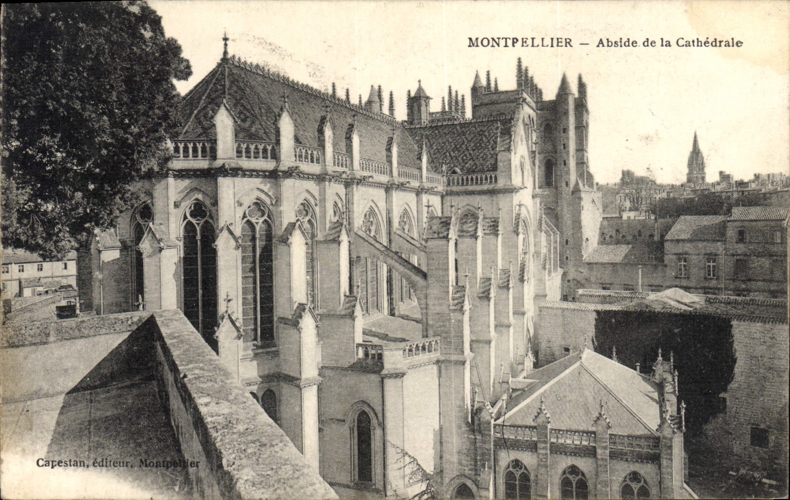 CPA Montpellier Abside De La Cathedrale