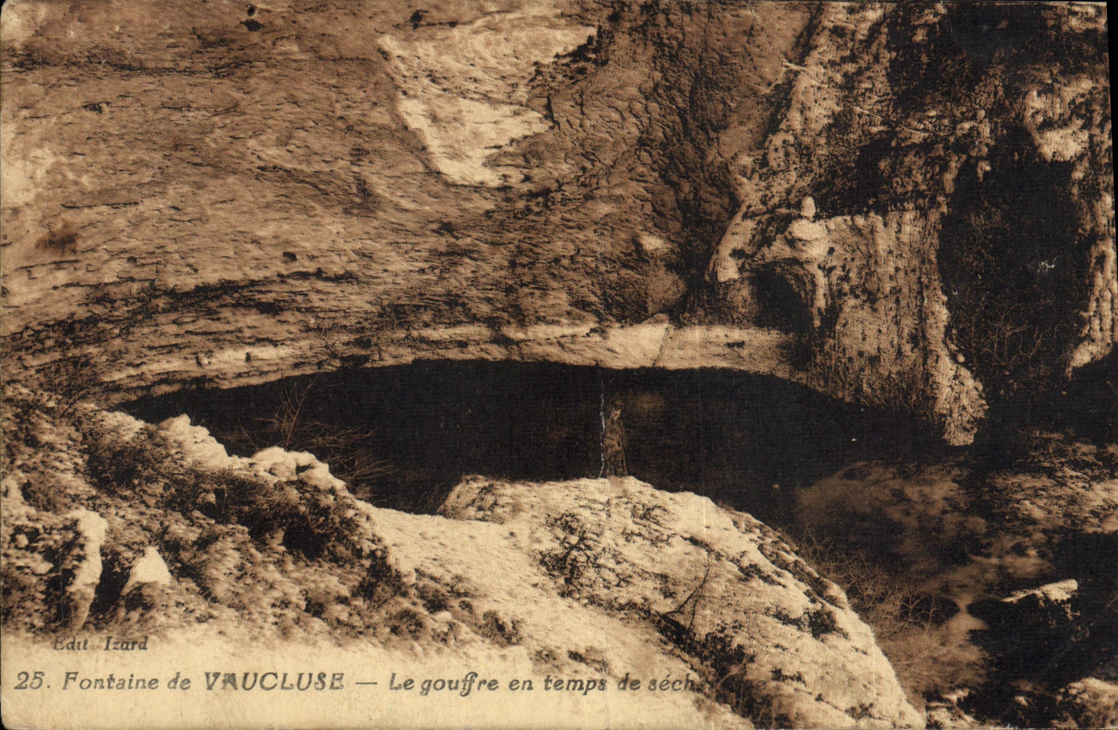 Fuente de la POSTAL de la VENDIMIA de Vaucluse el hoyo en tiempos del Cig