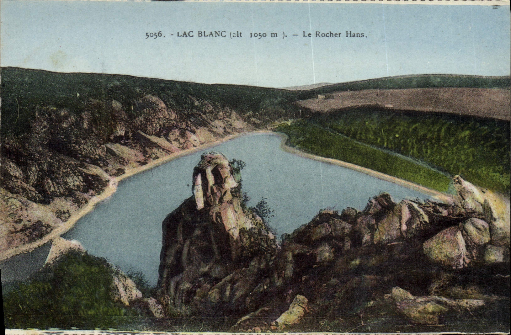 Lago blanco de la POSTAL de la VENDIMIA la roca de Juan