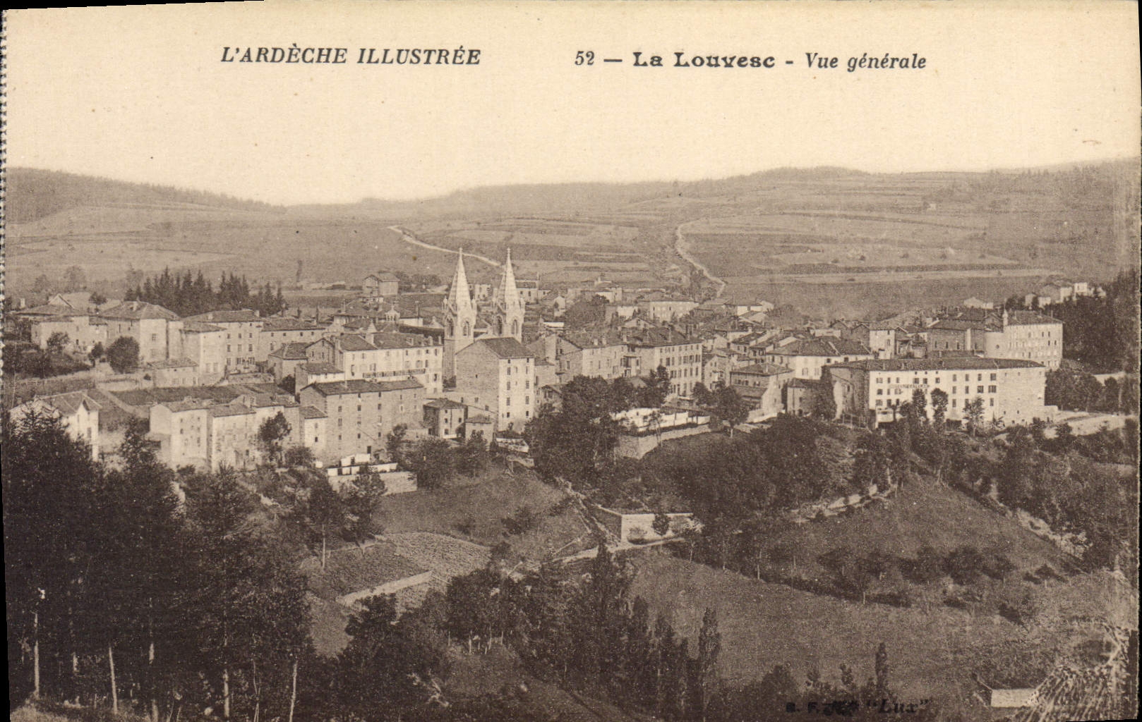 VINTAGE POSTCARD Louvesc View