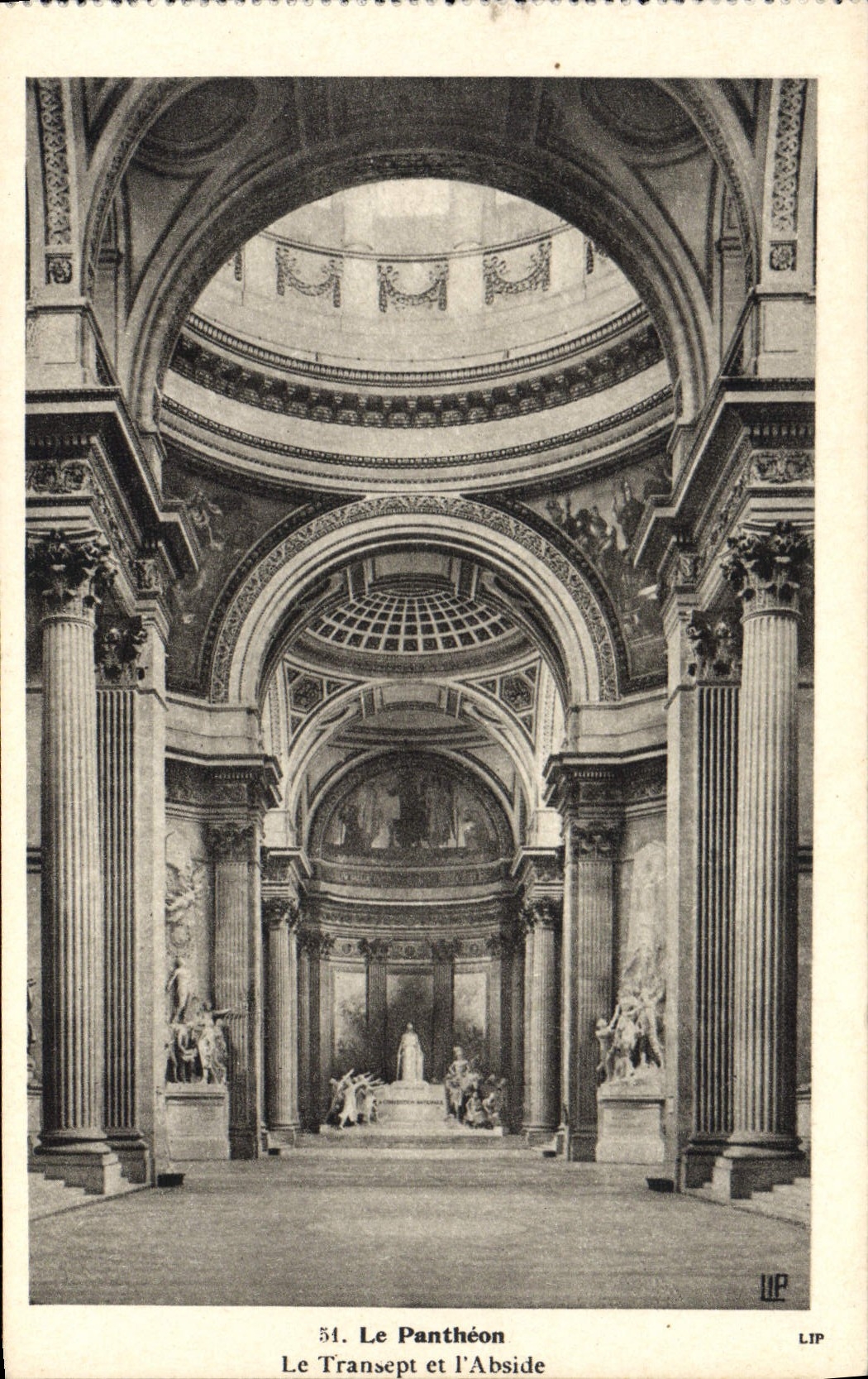 POSTAL París de la VENDIMIA el panteón el Transept y el I Abside