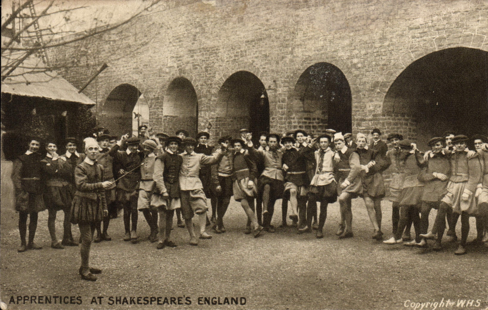 Aprendices de la POSTAL de la VENDIMIA en Shakespeares Inglaterra Shakespeare